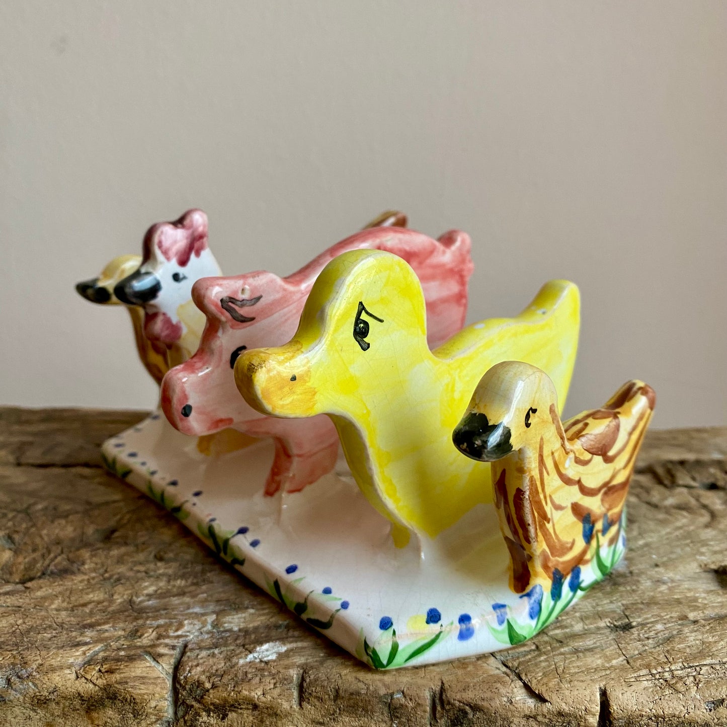 Vintage Studio Pottery Farm Animal Toast Rack