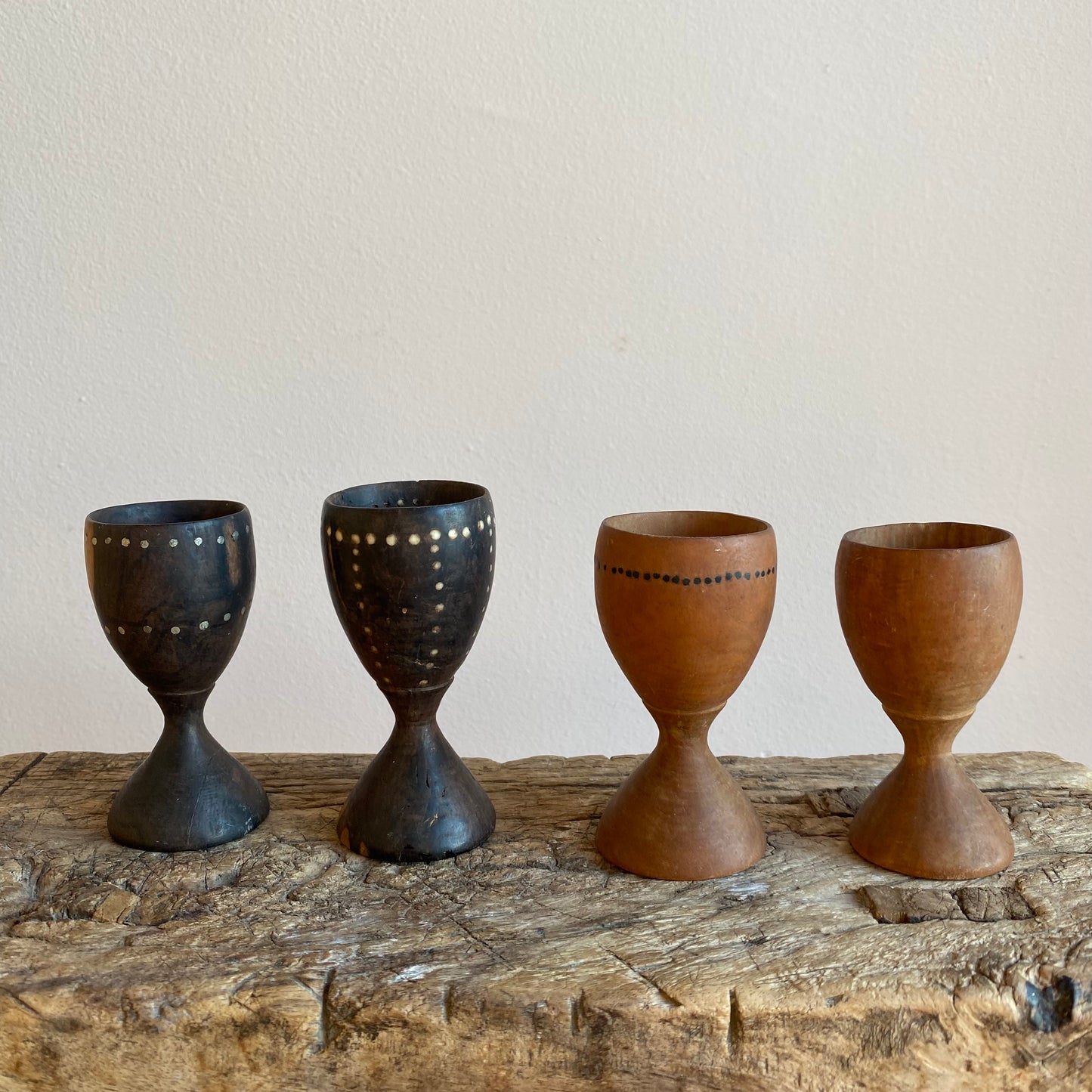 Vintage Wooden Egg Cups