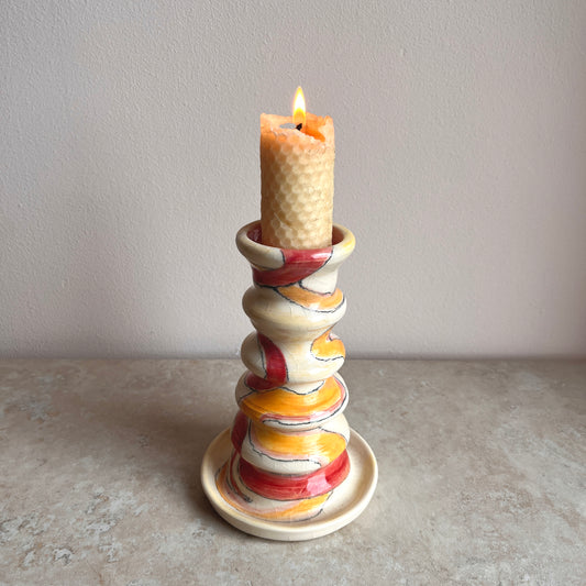 Vintage Large Ceramic Candle Holder