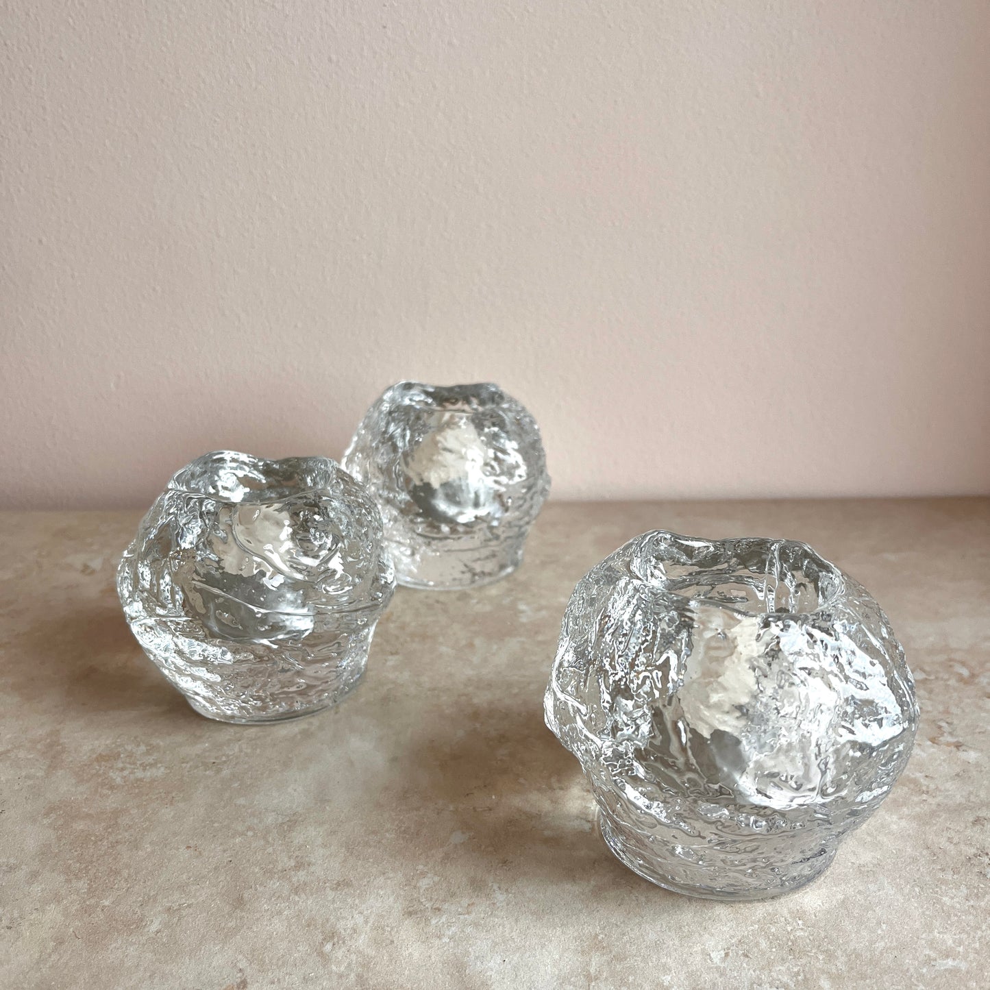 Swedish Kosta Boda Snowball Candle Holder
