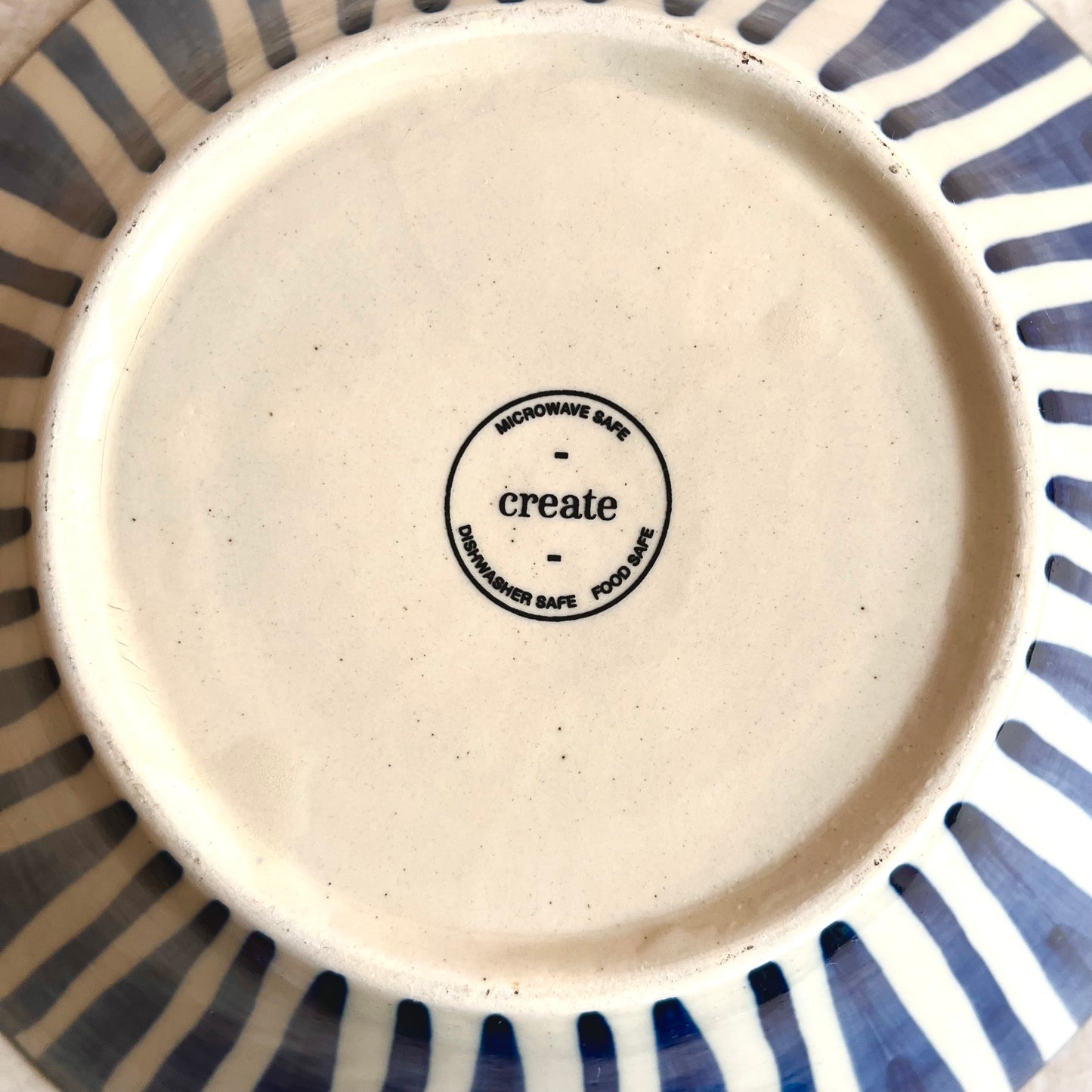 Large Swirly Blue and White Serving Bowl