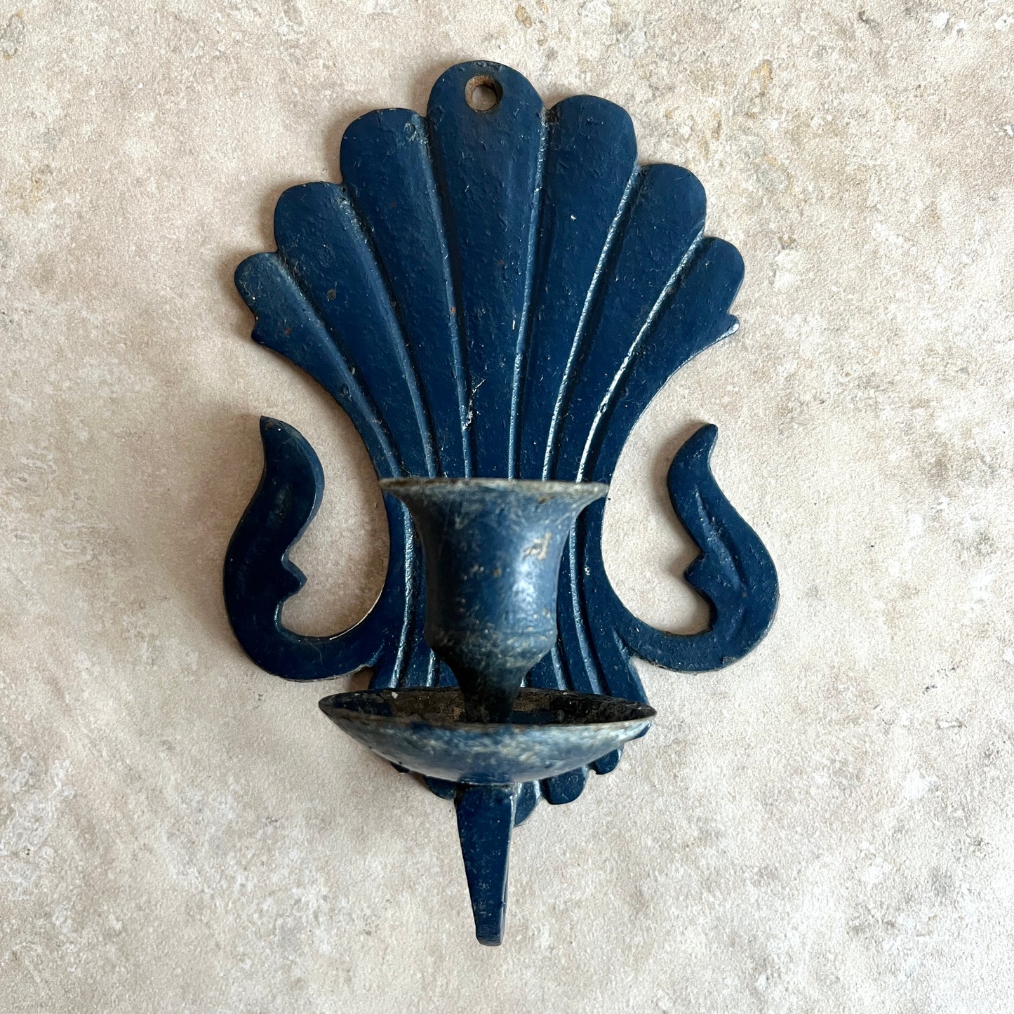 Vintage French Navy Cast Iron Sconce