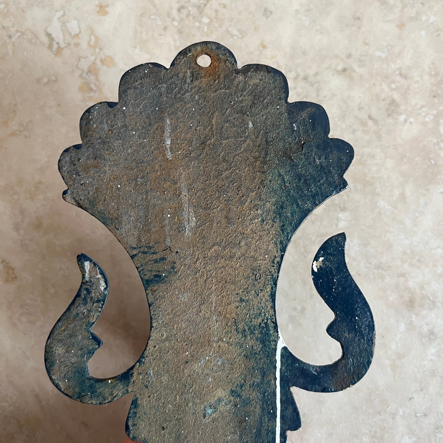 Vintage French Navy Cast Iron Sconce