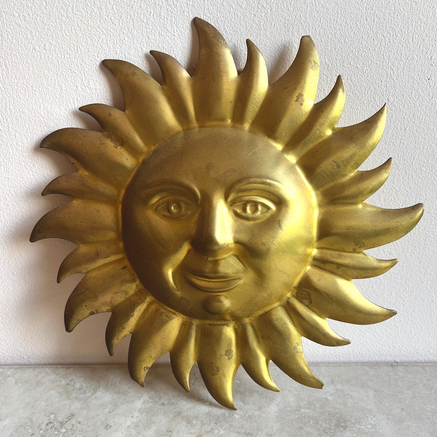 Vintage Gold Sunburst Wall Hanging