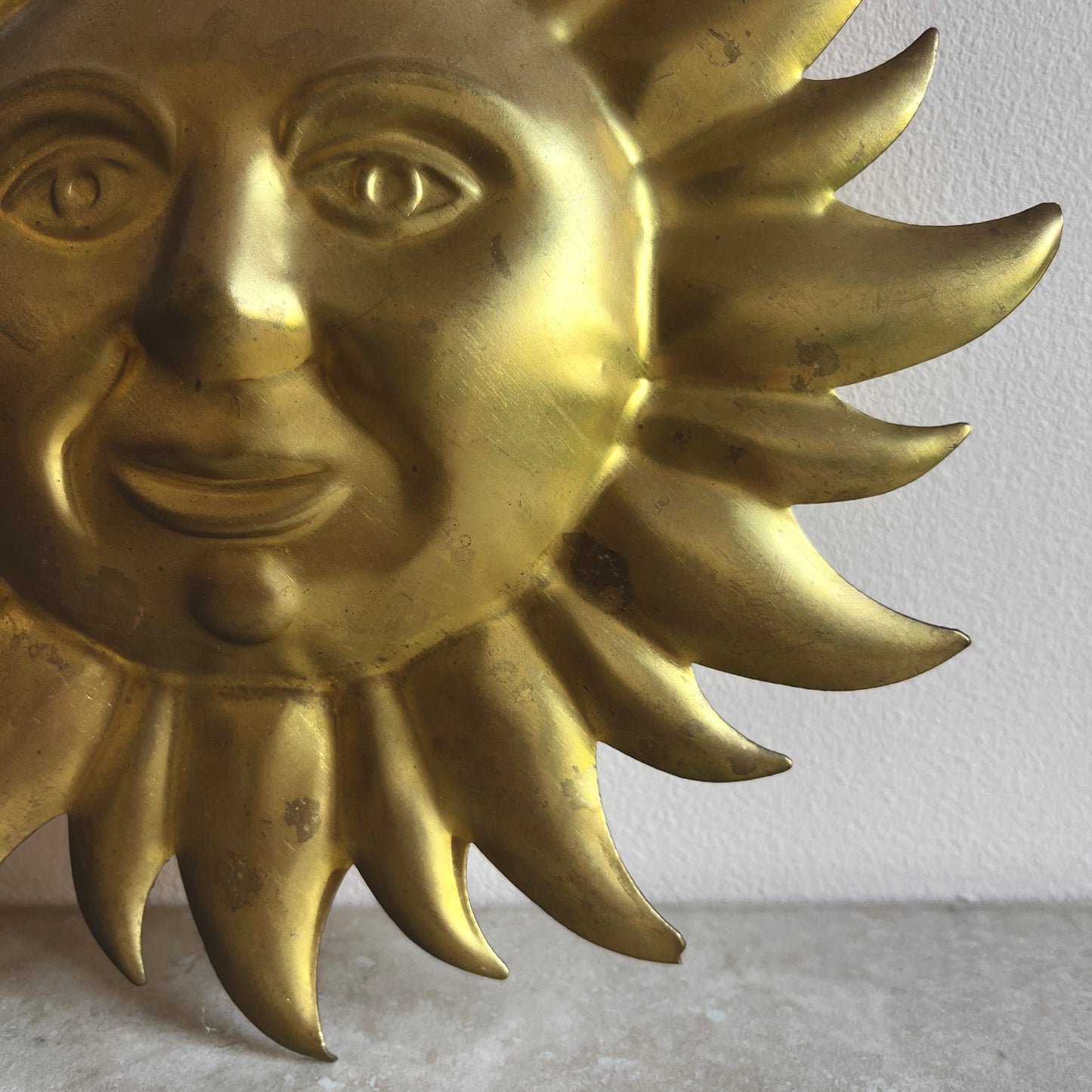 Vintage Gold Sunburst Wall Hanging