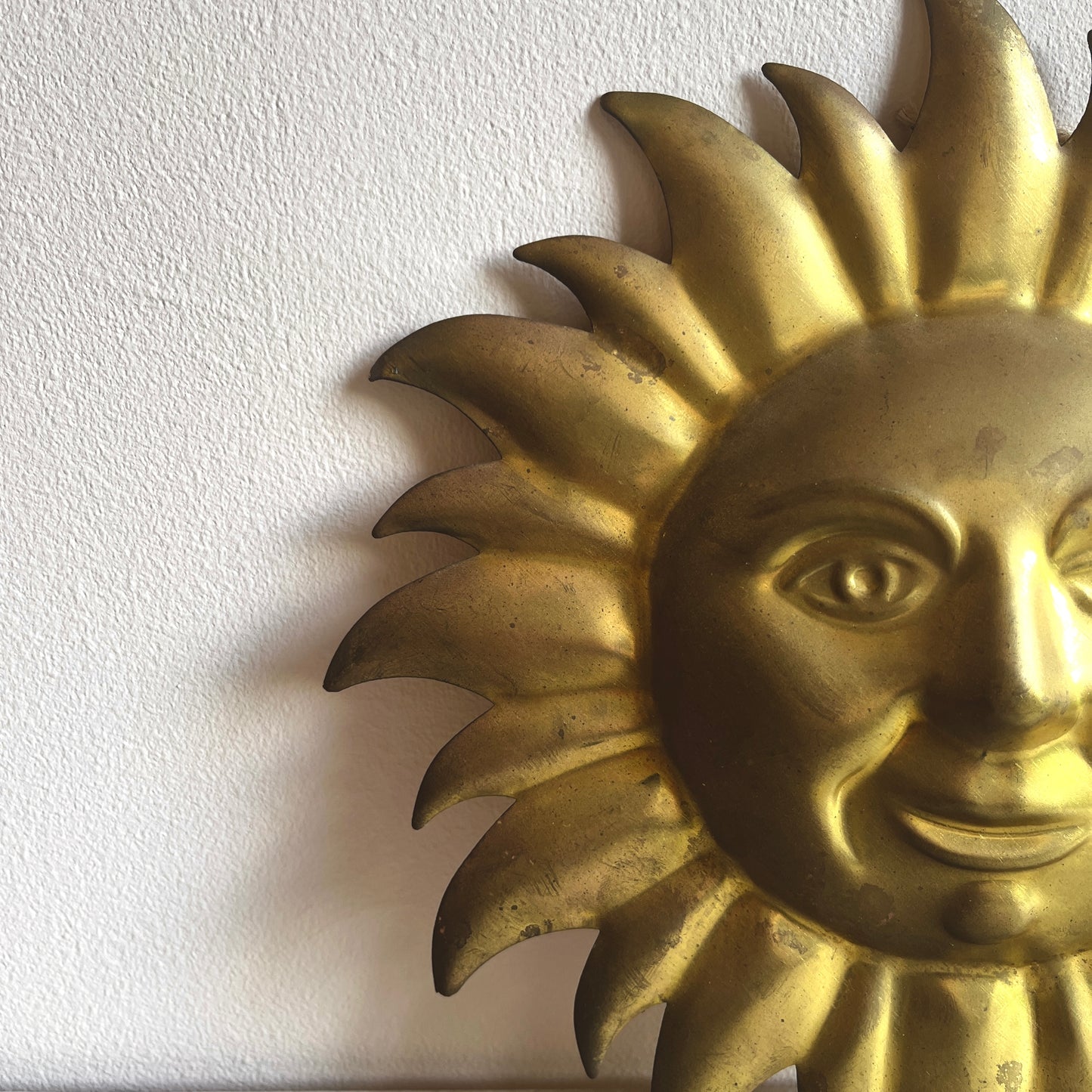 Vintage Gold Sunburst Wall Hanging