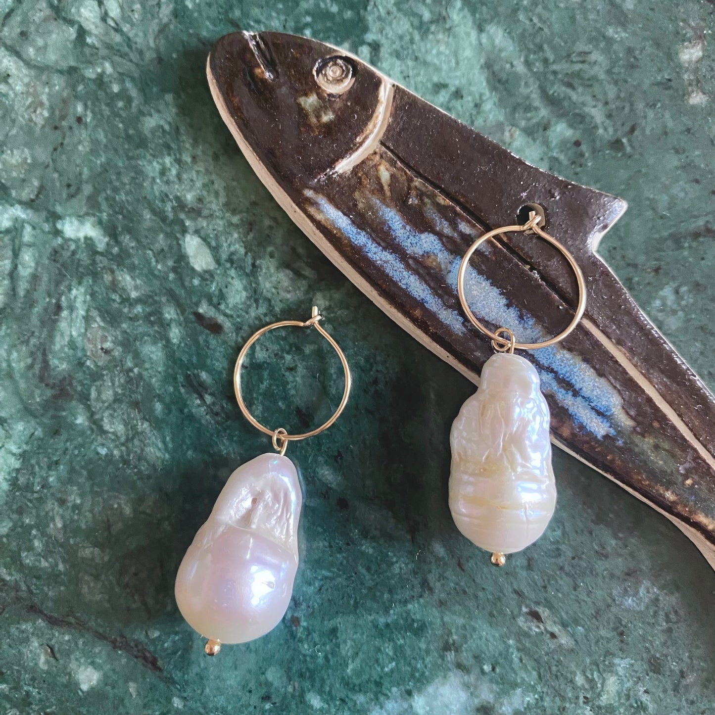 Large Freshwater Pearl Earrings