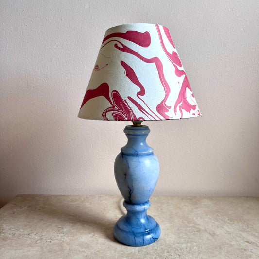 Vintage Blue Stone Lamp