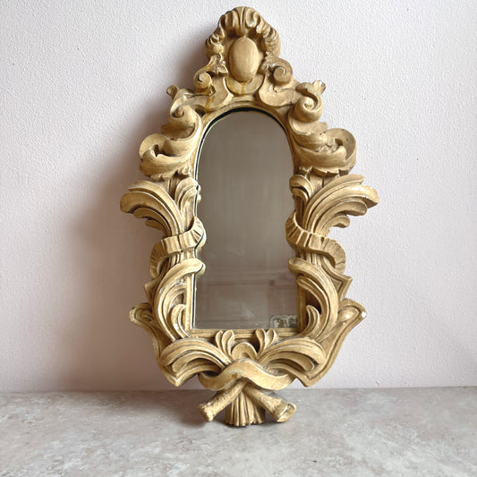 Antique Framed Baroque Rococo Revival Wall Mirror