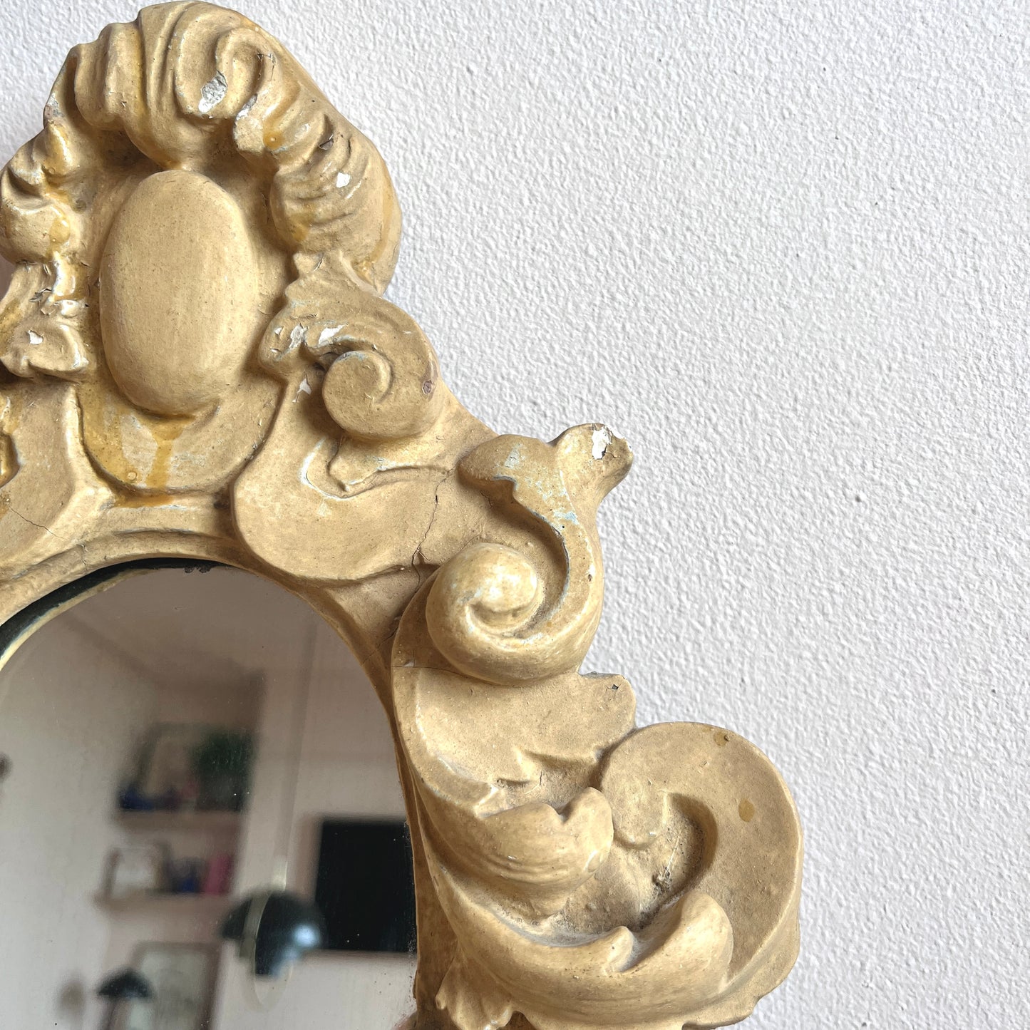 Antique Framed Baroque Rococo Revival Wall Mirror