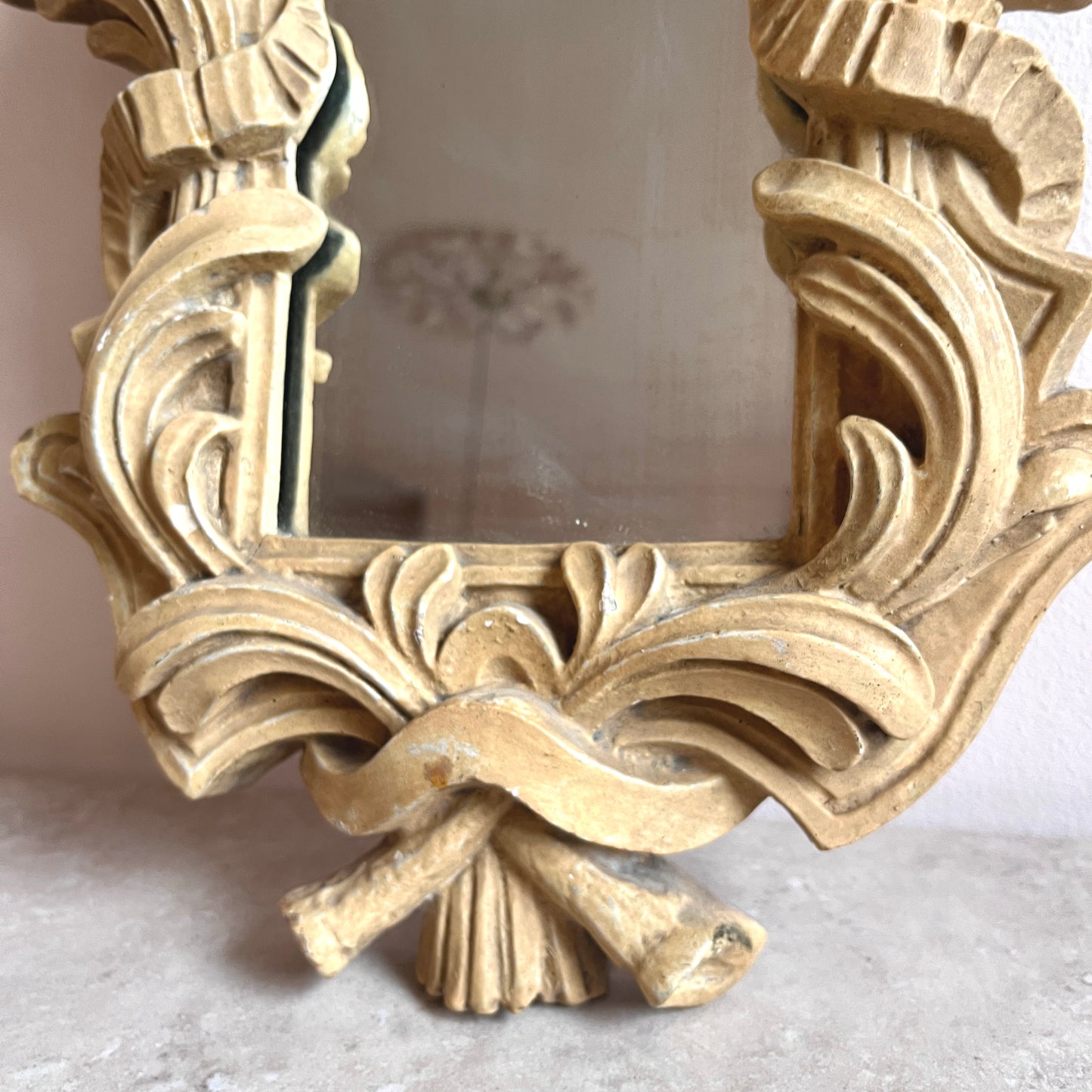 Antique Framed Baroque Rococo Revival Wall Mirror