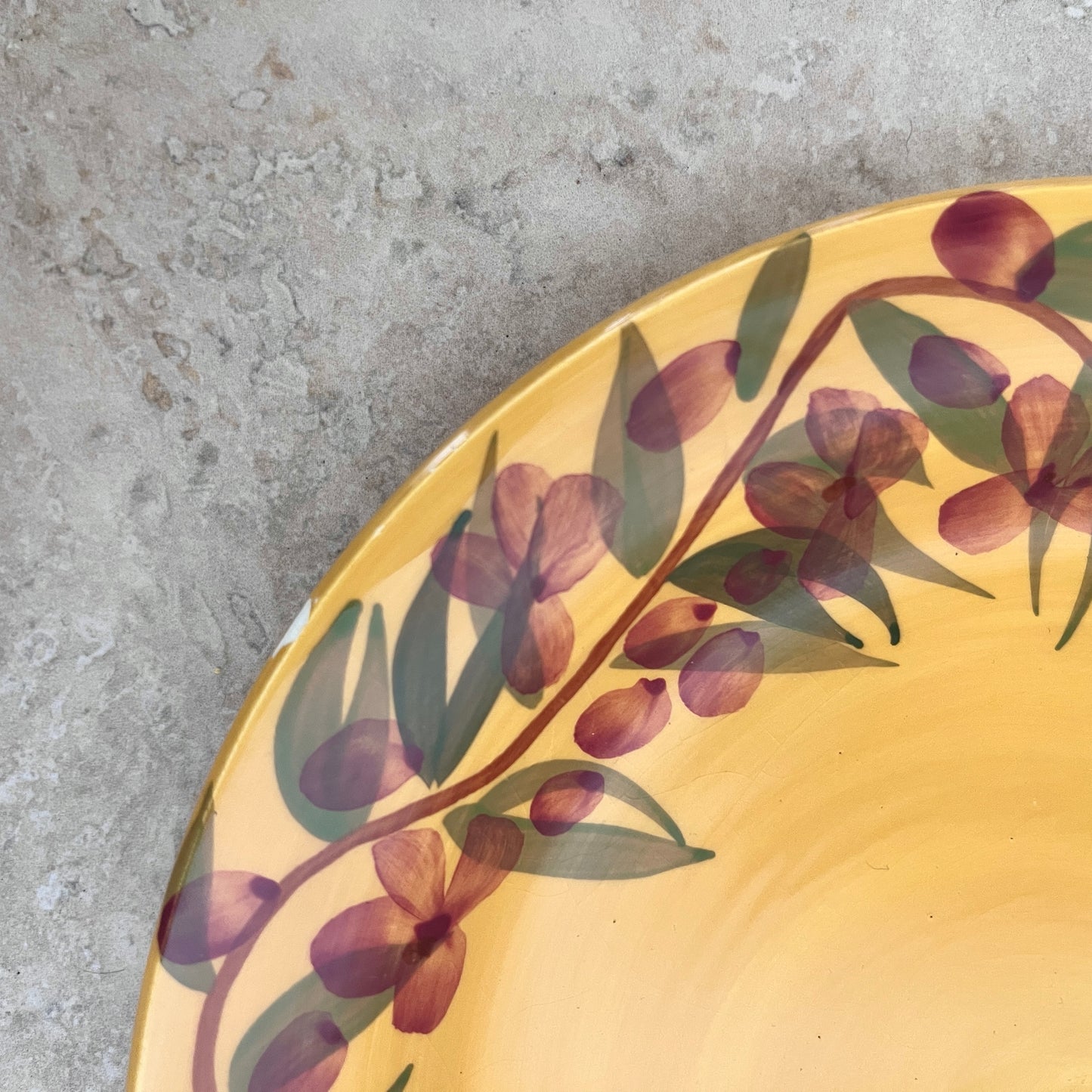 Vintage Hand-Painted Floral Plates