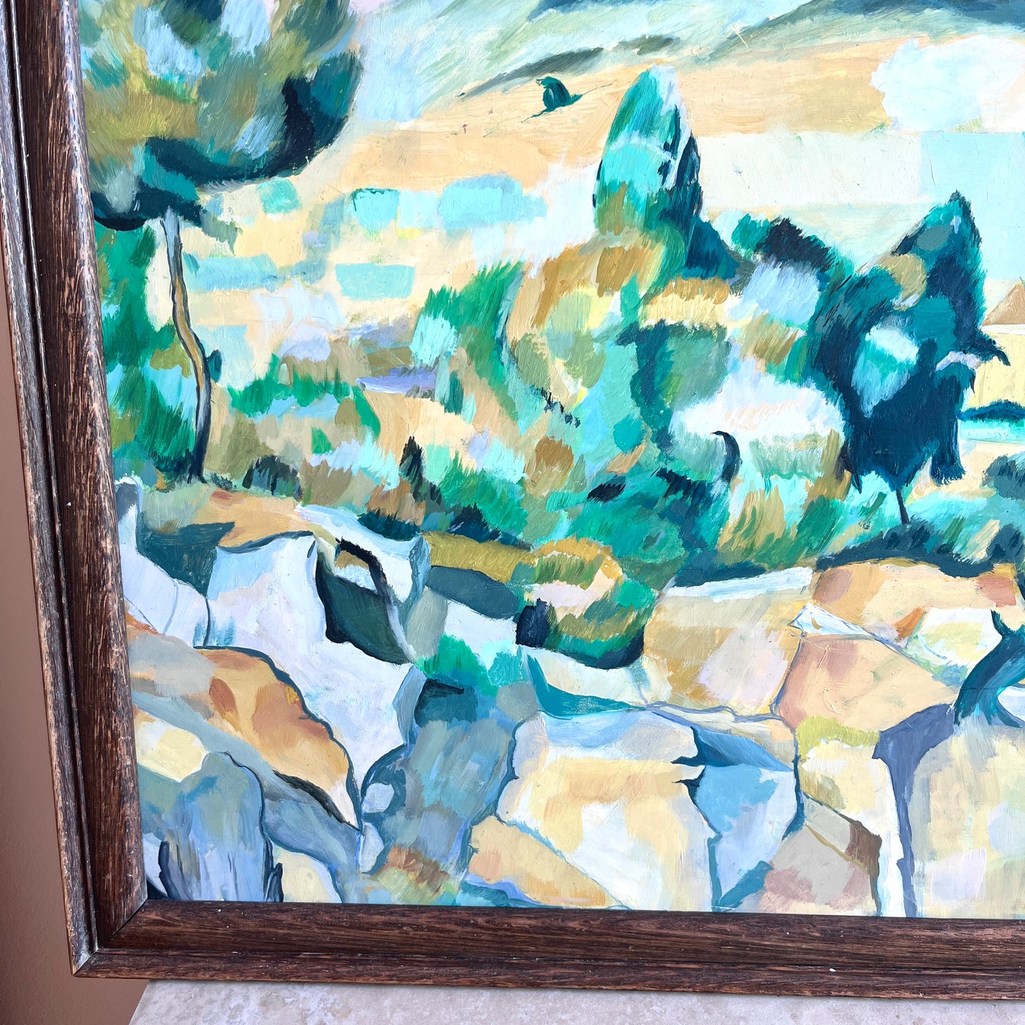 Original Mid-Century Landscape Oil Painting