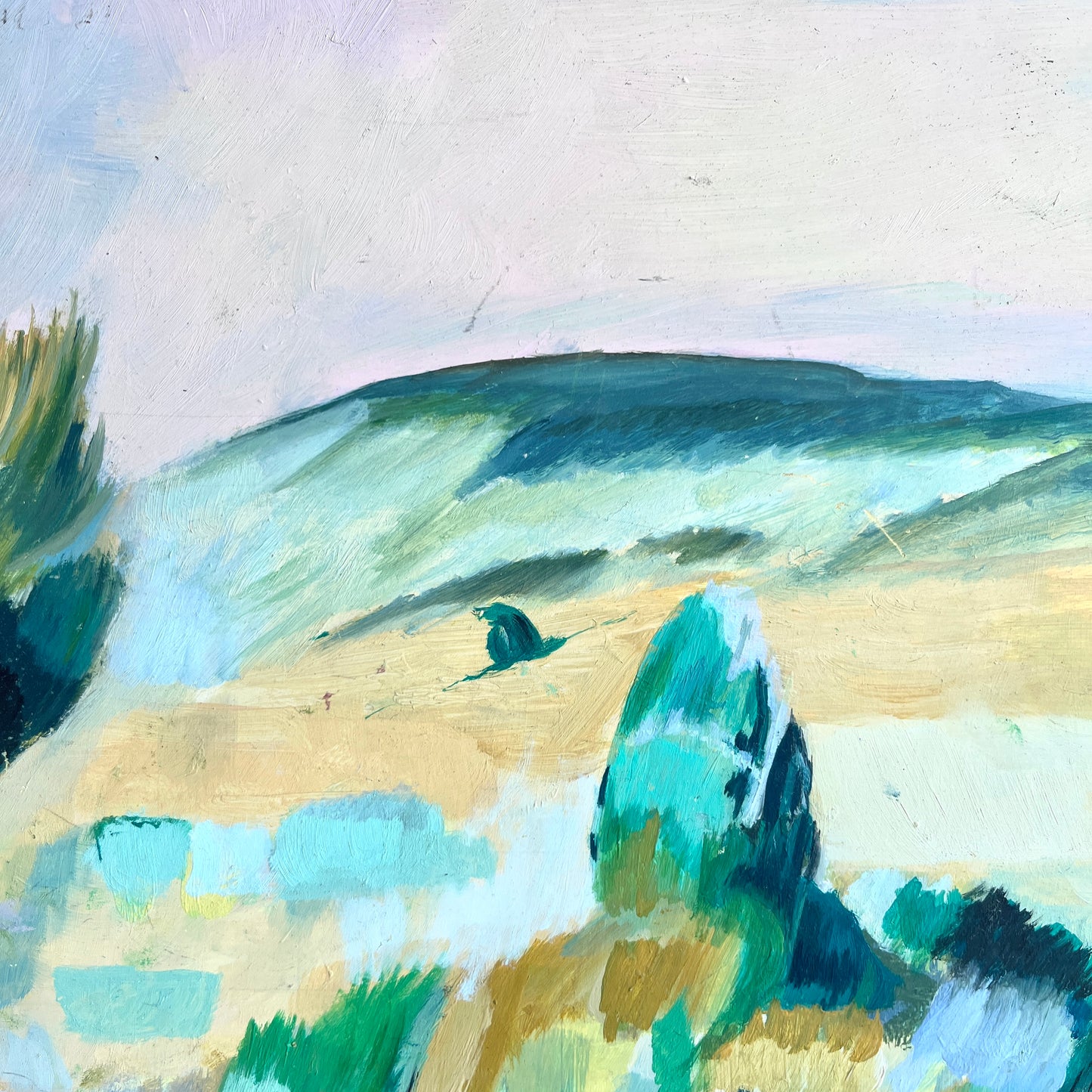 Original Mid-Century Landscape Oil Painting
