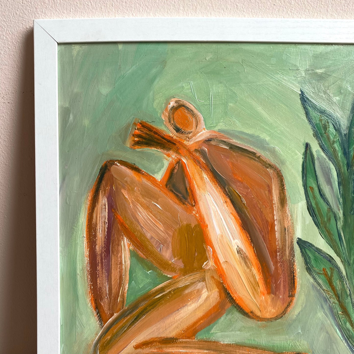Original Mid-Century Style Abstract Oil Painting on Board