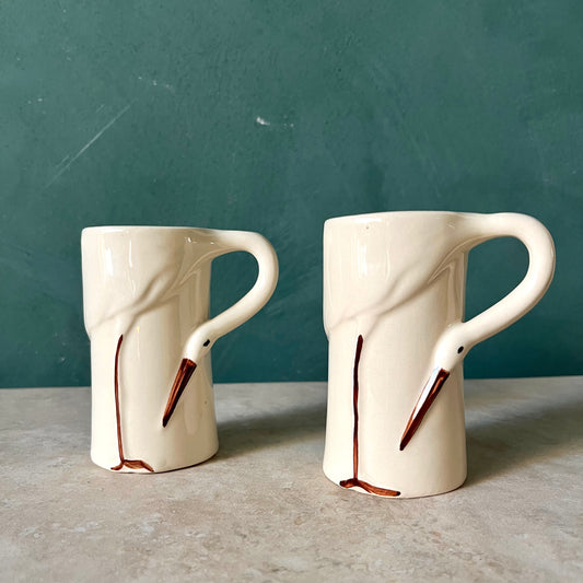 Set of two Vintage Fitz & Floyd Stork Mug set