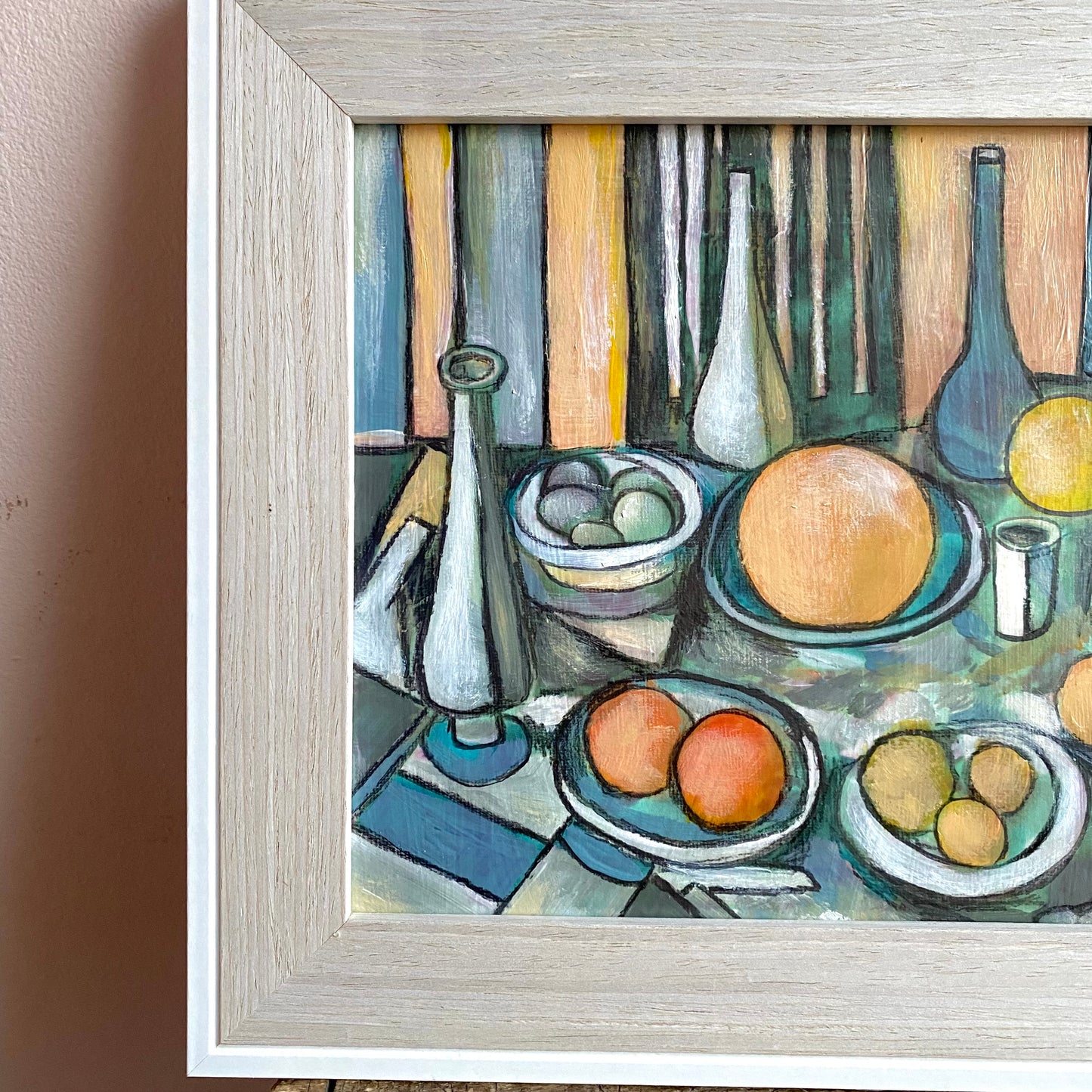 Original Still Life Cubist Oil Painting