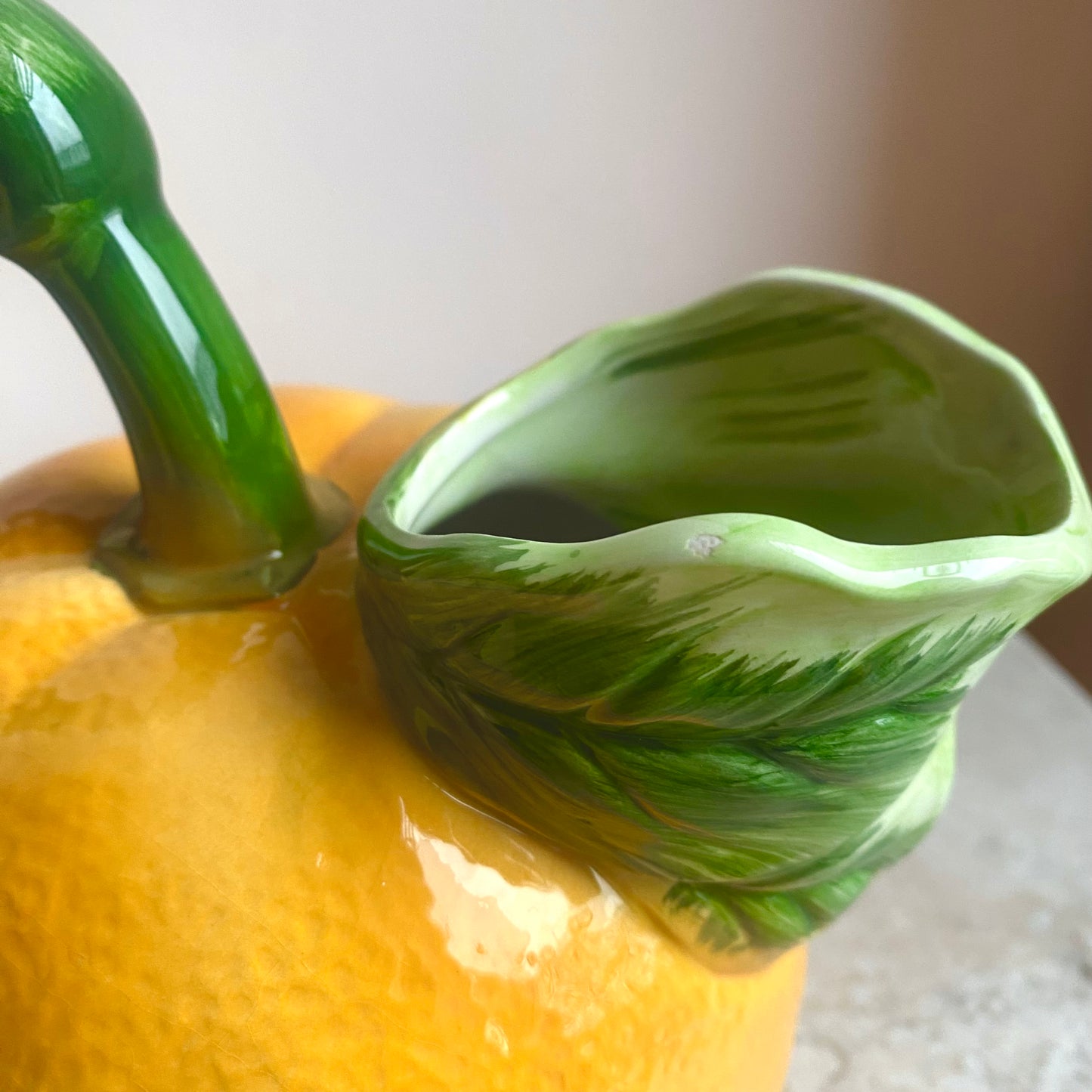 Vintage Citrus Fruit Ceramic Jug