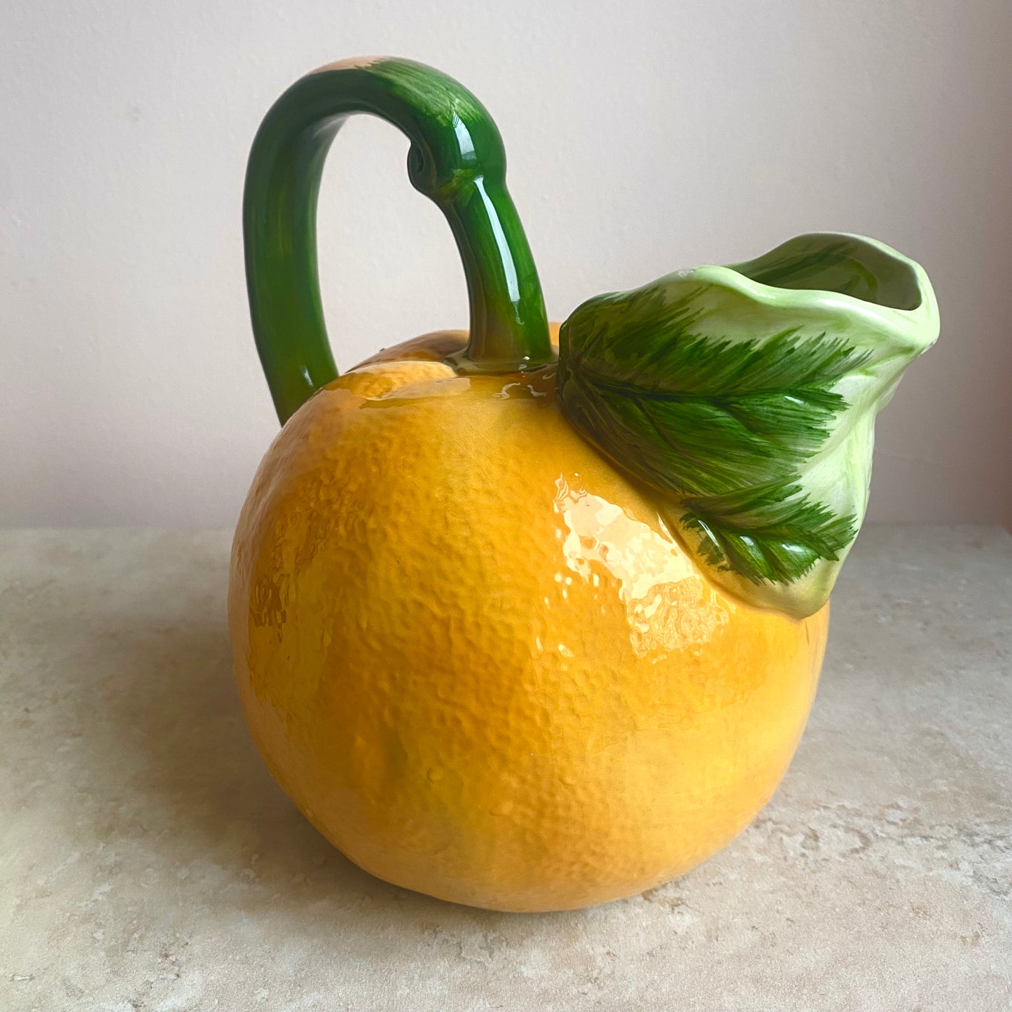 Vintage Citrus Fruit Ceramic Jug