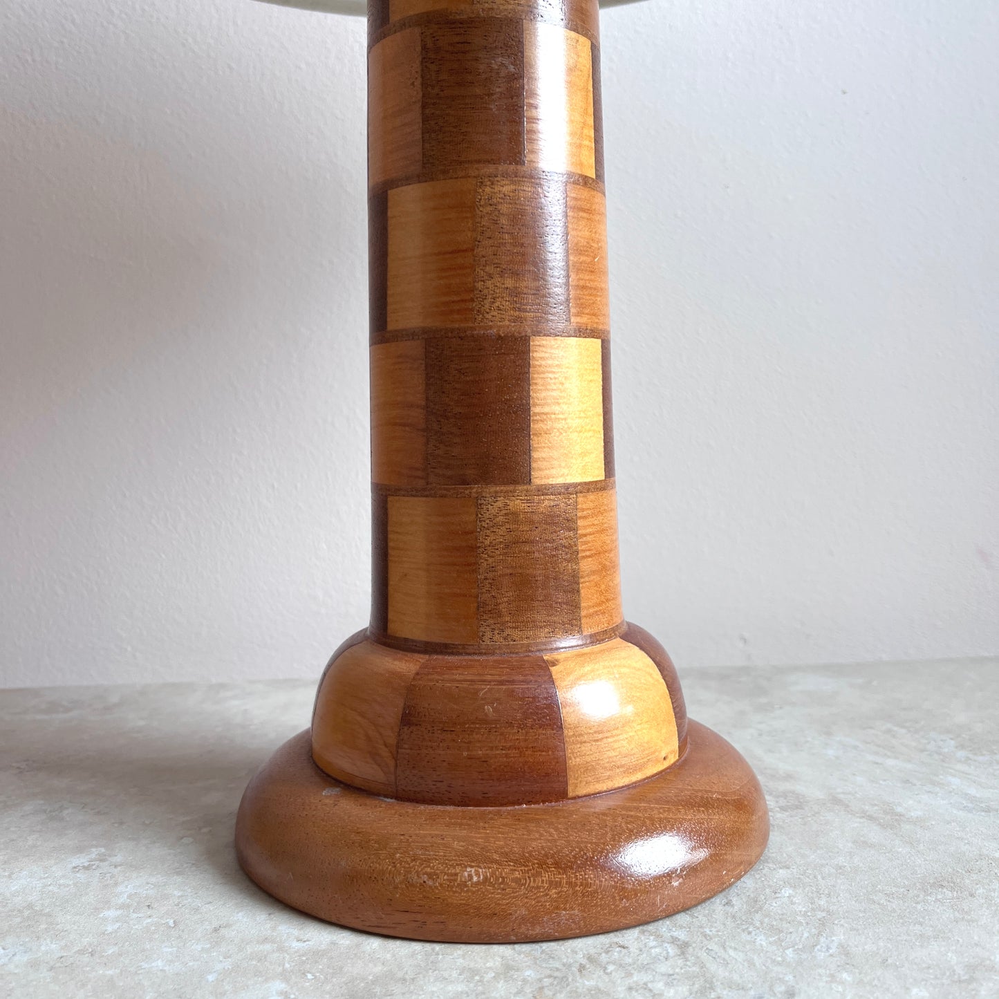 Mid-Century Danish Checkered Table Lamp