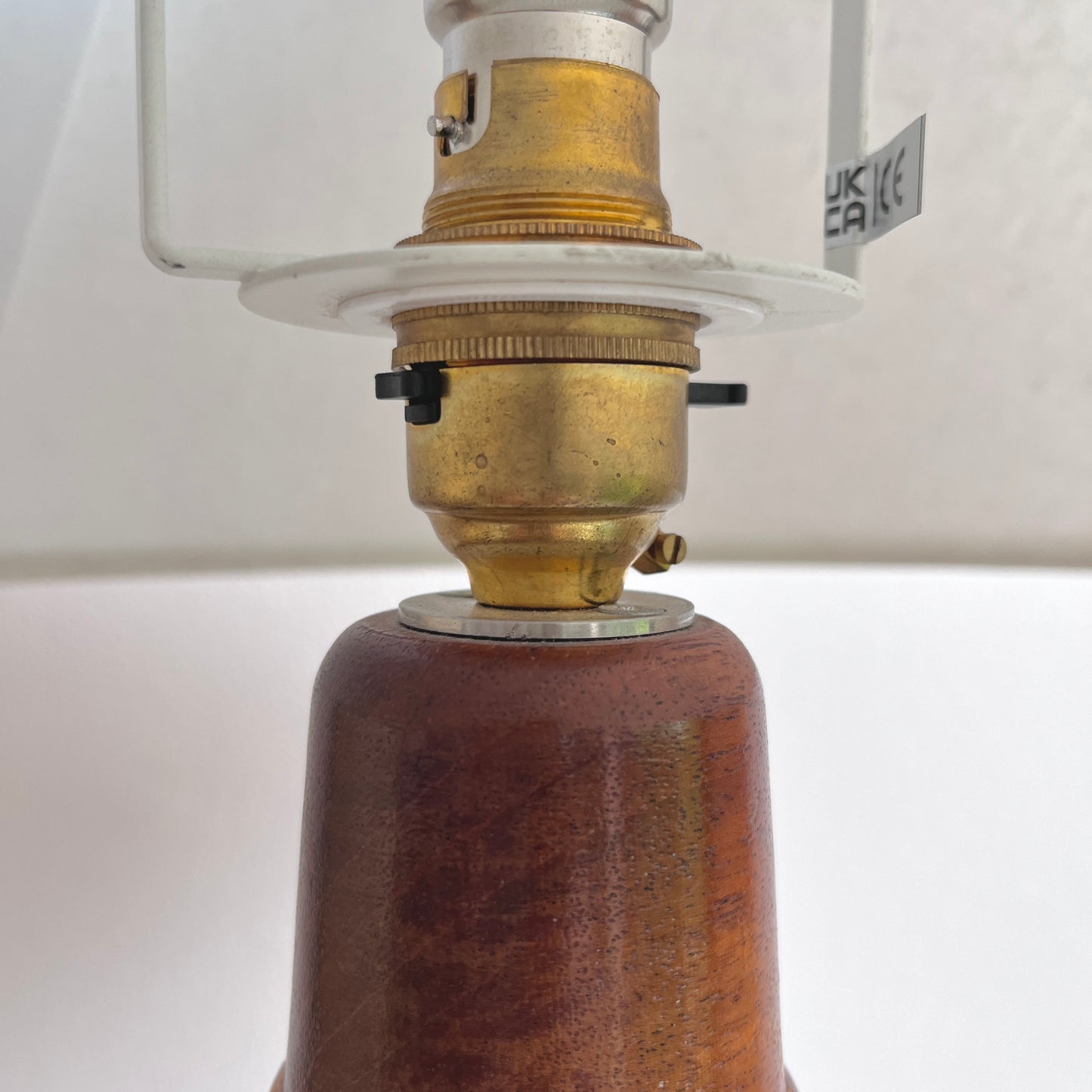 Mid-Century Danish Checkered Table Lamp