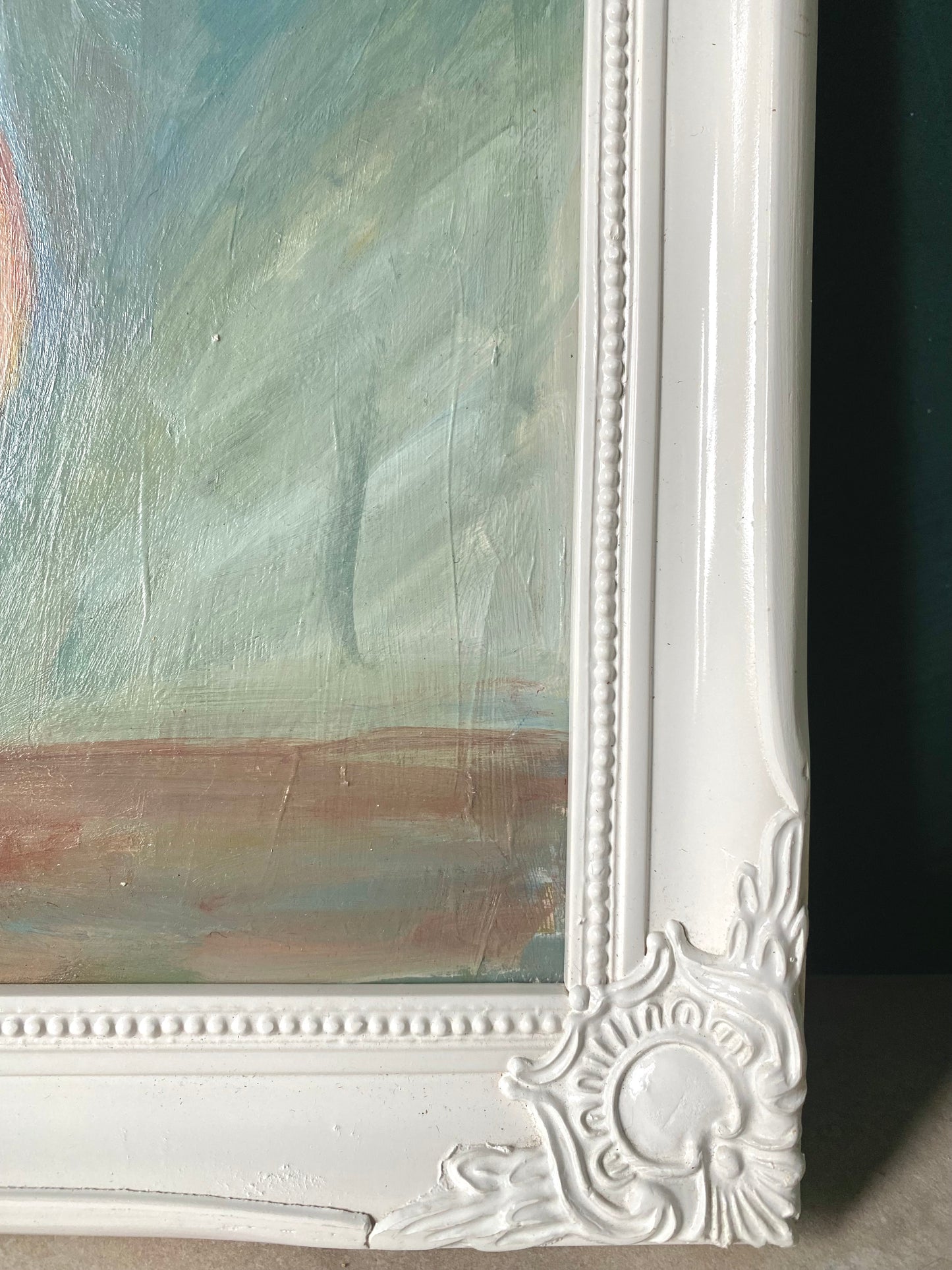 Original Mid-Century Style Abstract Nude Oil Painting