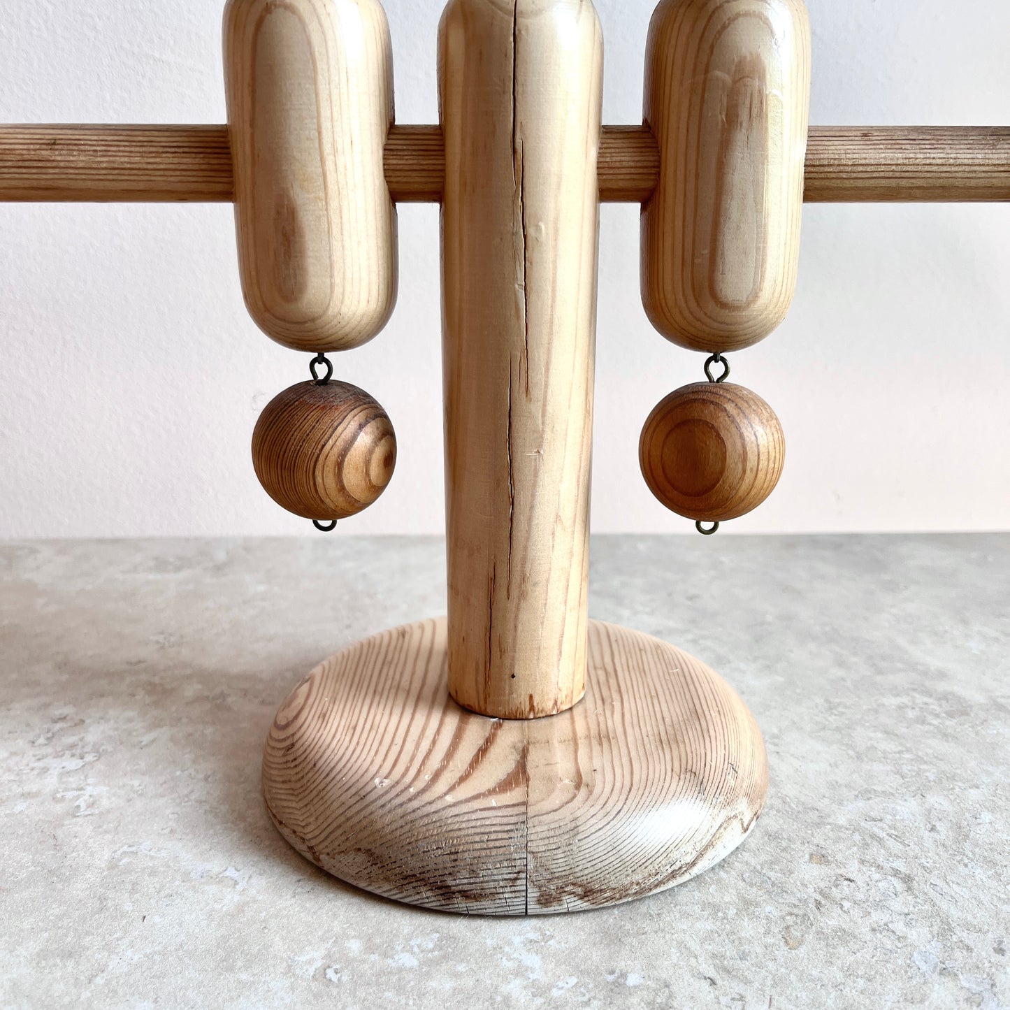 Mid-Century Aarikka Finland wooden candelabra