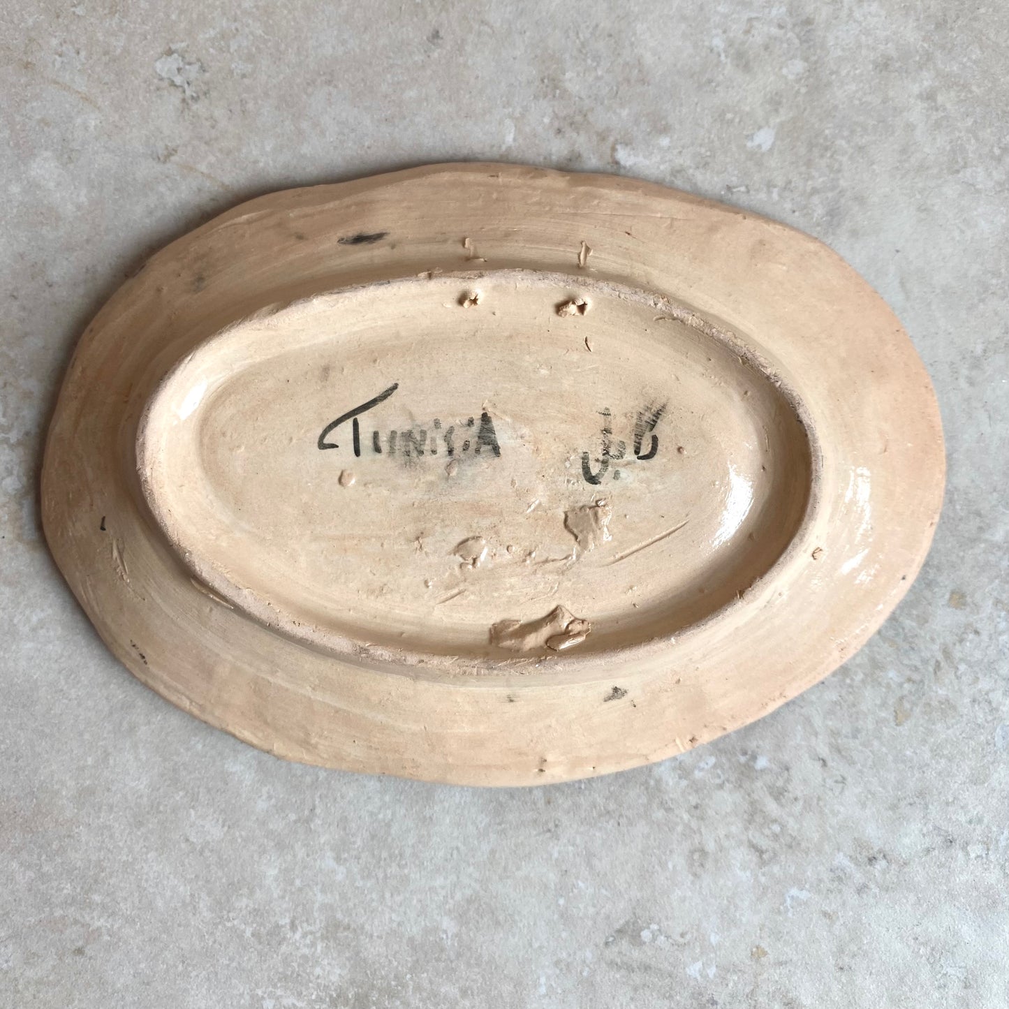 Vintage Tunisian Studio Pottery Wall plate