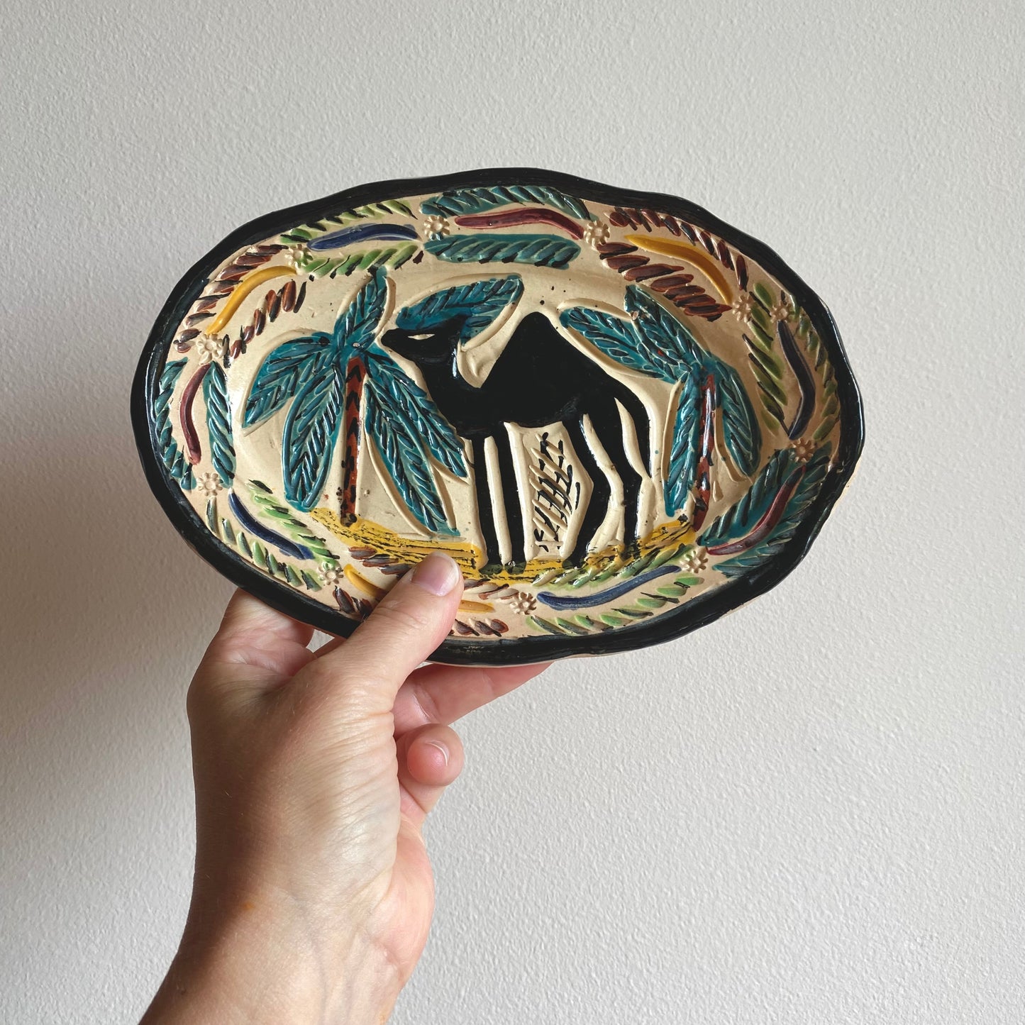 Vintage Tunisian Studio Pottery Wall plate