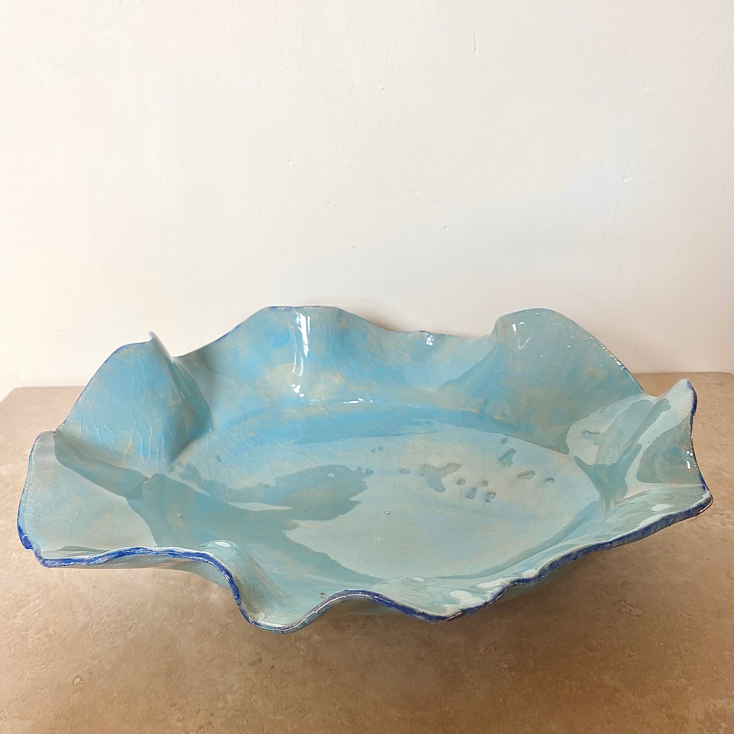 Large Hand-Built Studio Pottery Bowl