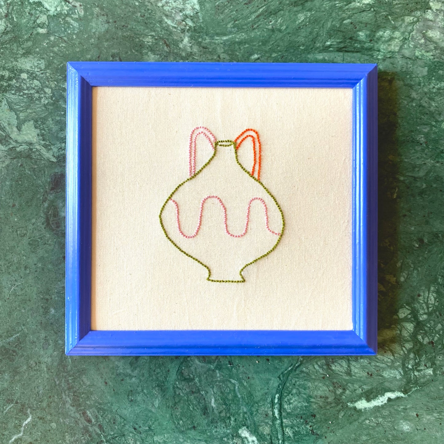 Vessels -Embroidered Line Drawing Wall Art