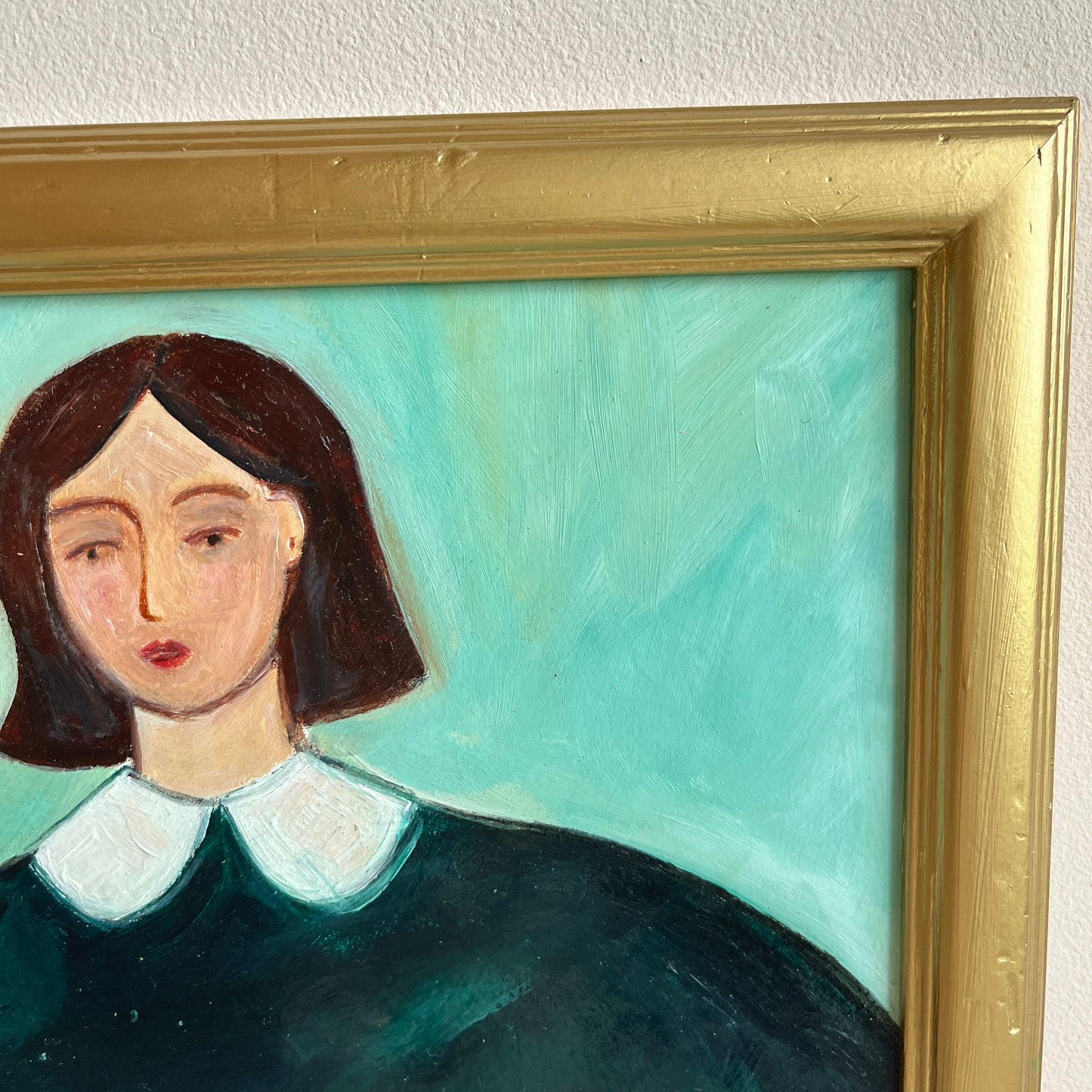 Original Mid-Century Style Figurative Oil Painting