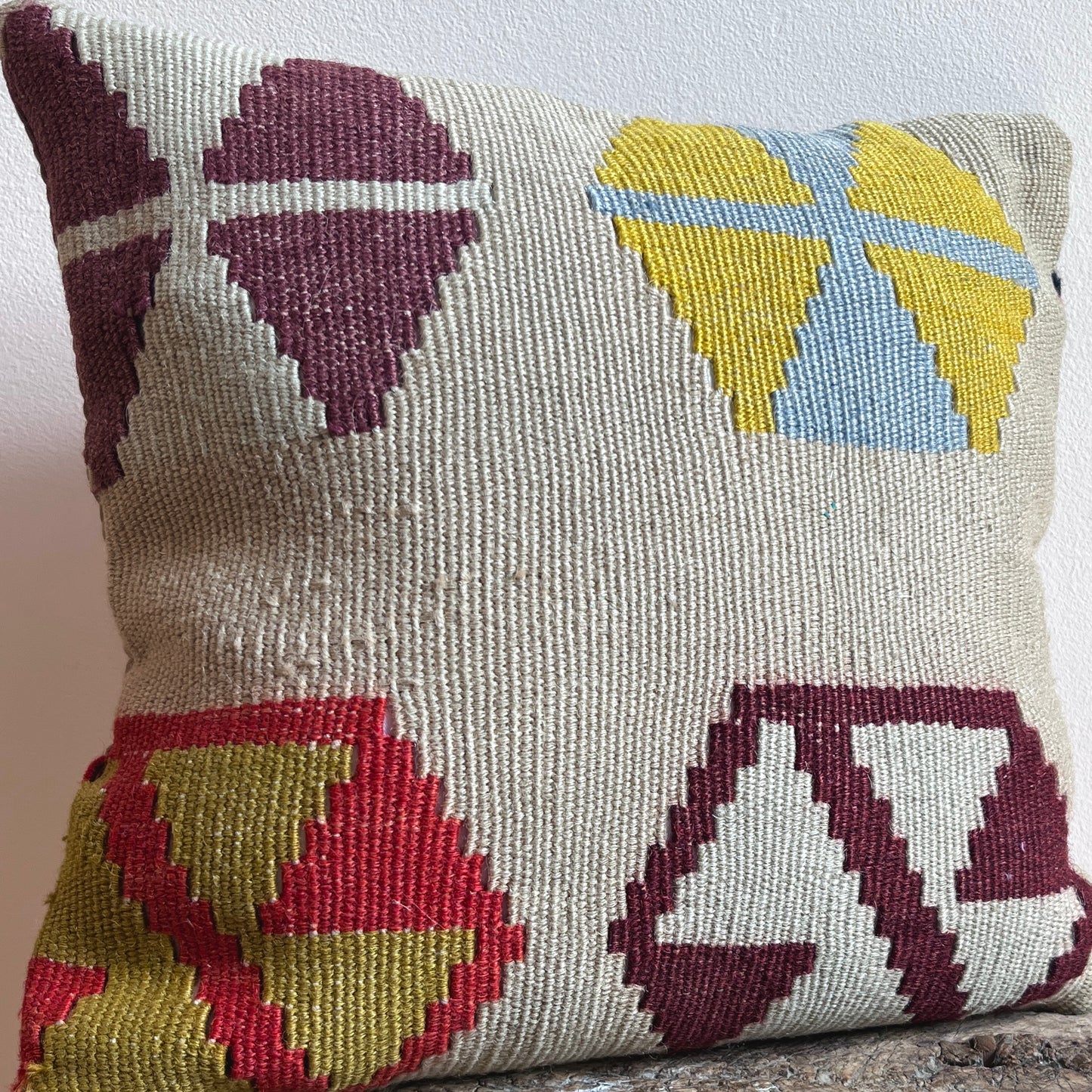 Hand-woven Geometric Kilim Cushion Cover