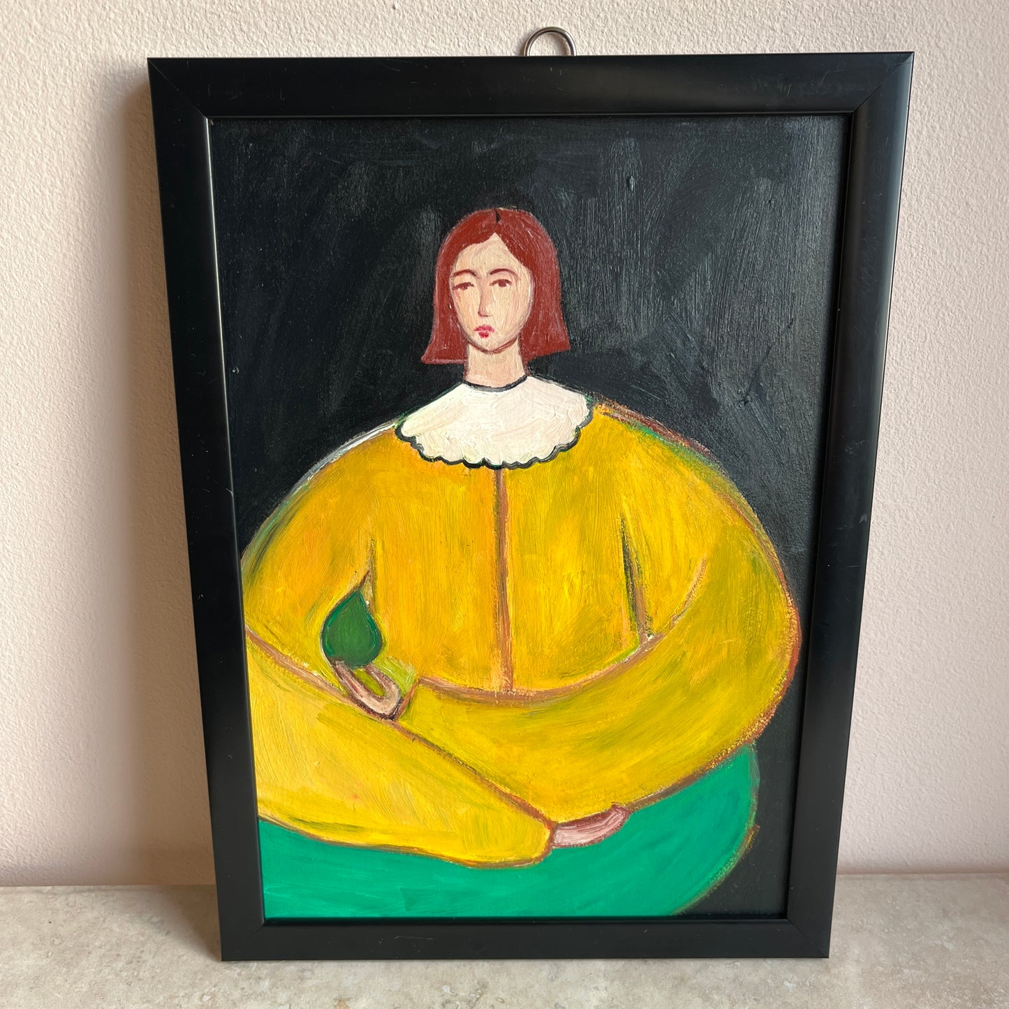 Original Mid-Century Style Figurative Oil Painting
