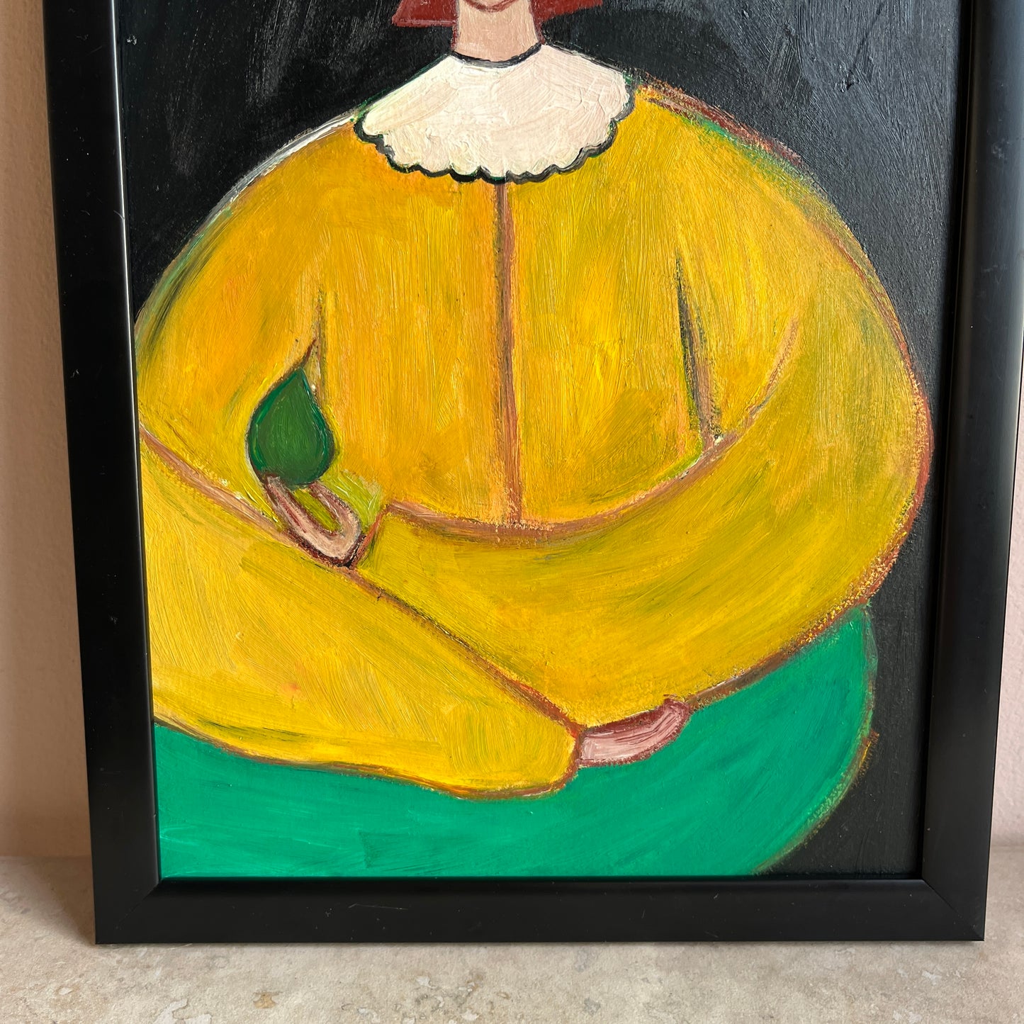 Original Mid-Century Style Figurative Oil Painting