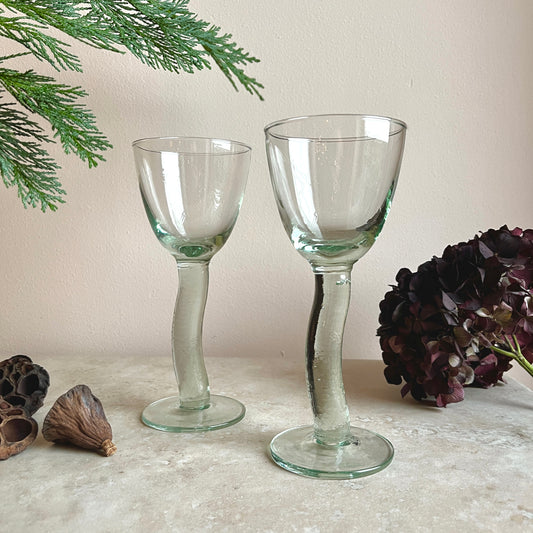 Squiggly Wine Glasses set of two