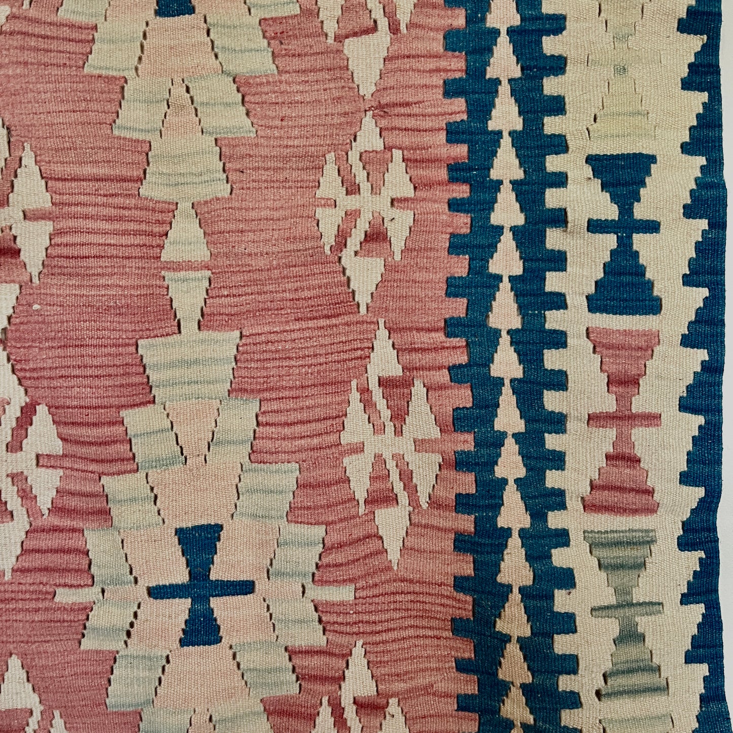 Vintage Handmade Wool Tribal Kayseri Kilim Wall Hanging / Rug