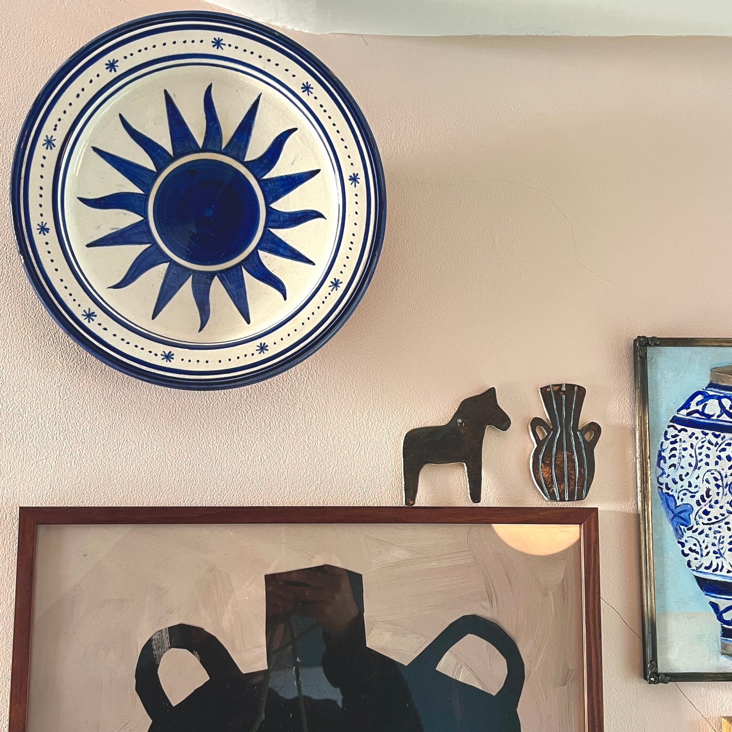 Vintage Studio Pottery Sun Wall Plate