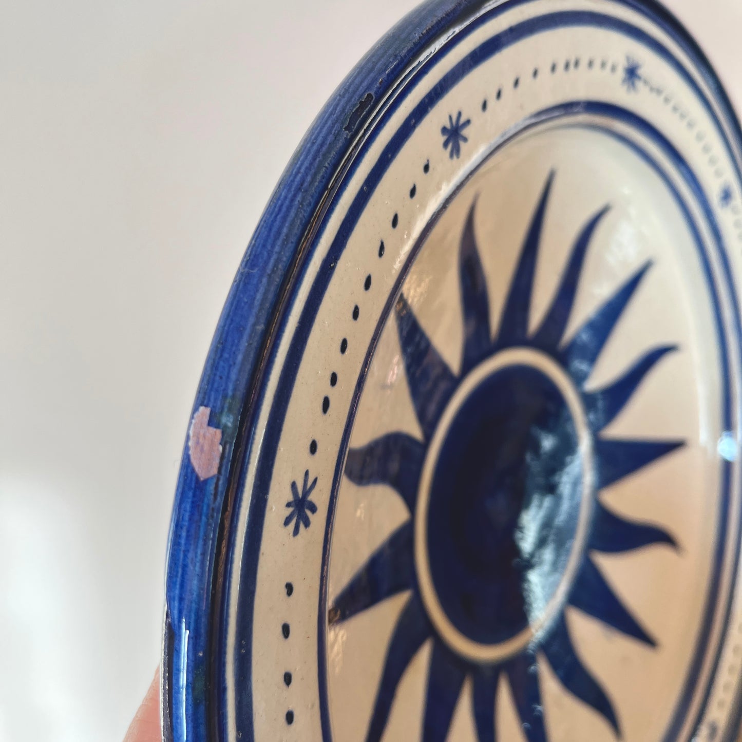 Vintage Studio Pottery Sun Wall Plate