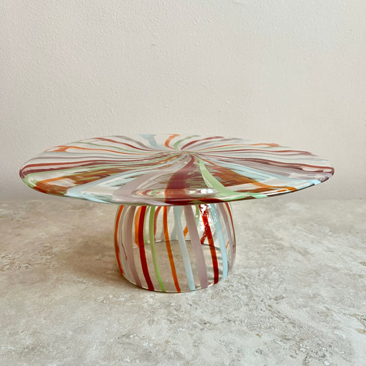 Jeanne Fitz Gezellig Glass Reversible Cake Stand