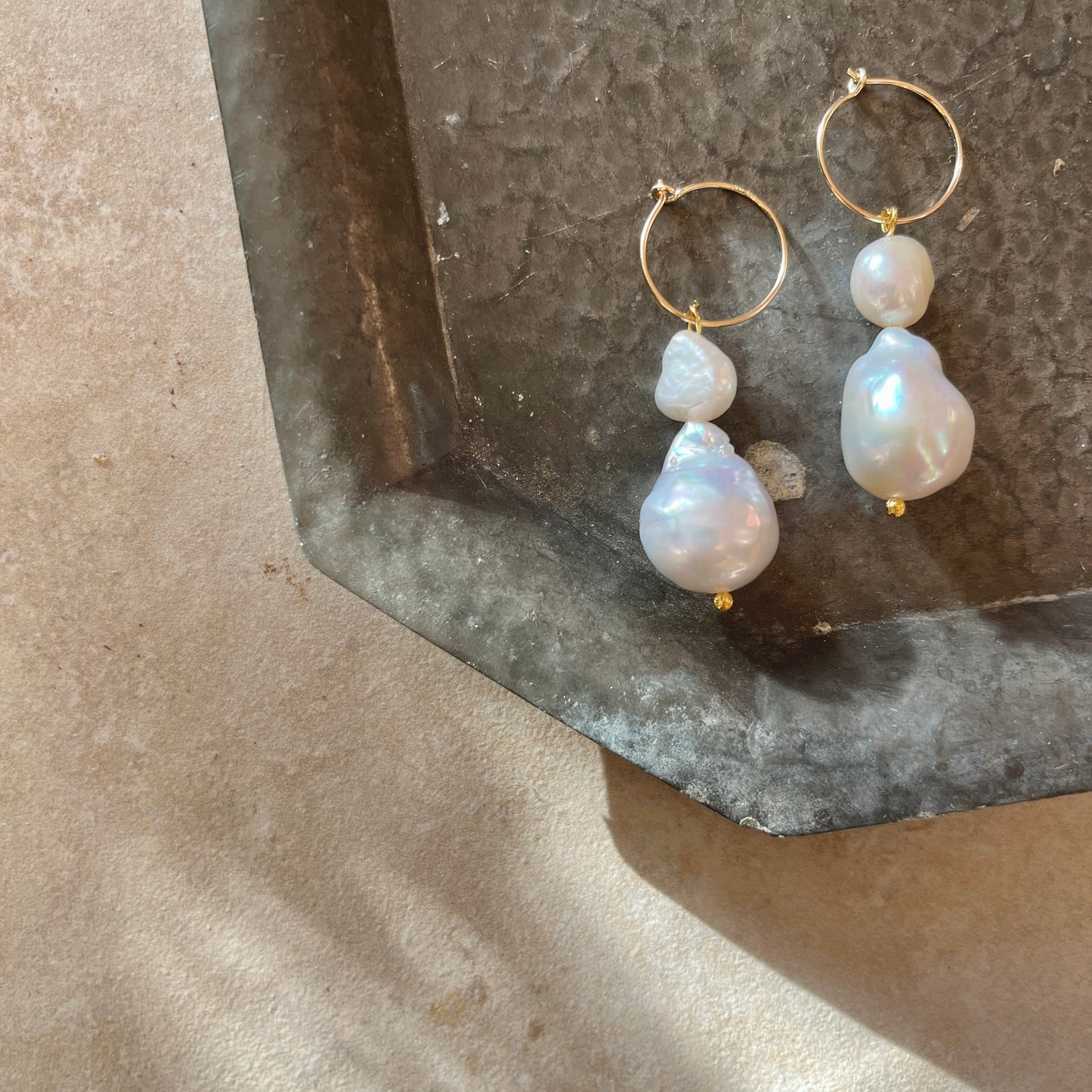 Double Freshwater Pearl Earrings