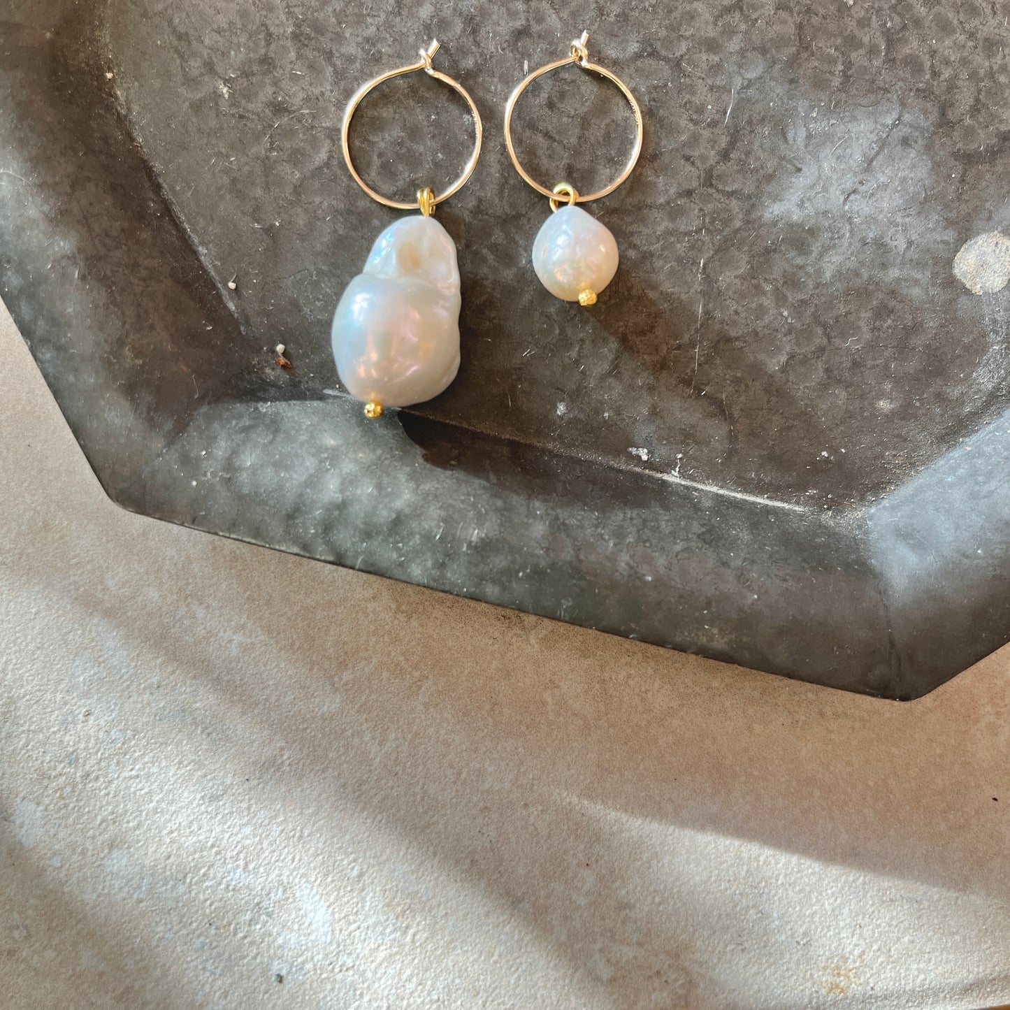 Small & Large Freshwater Pearl Earrings