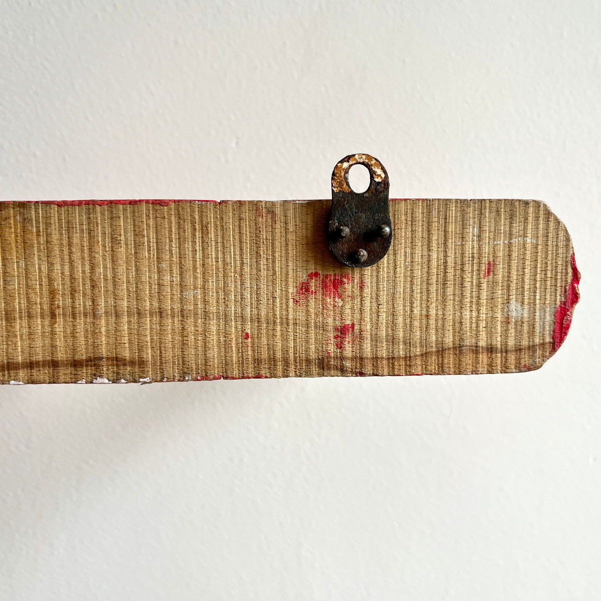 Vintage French Red Faux Bamboo Coat Rack