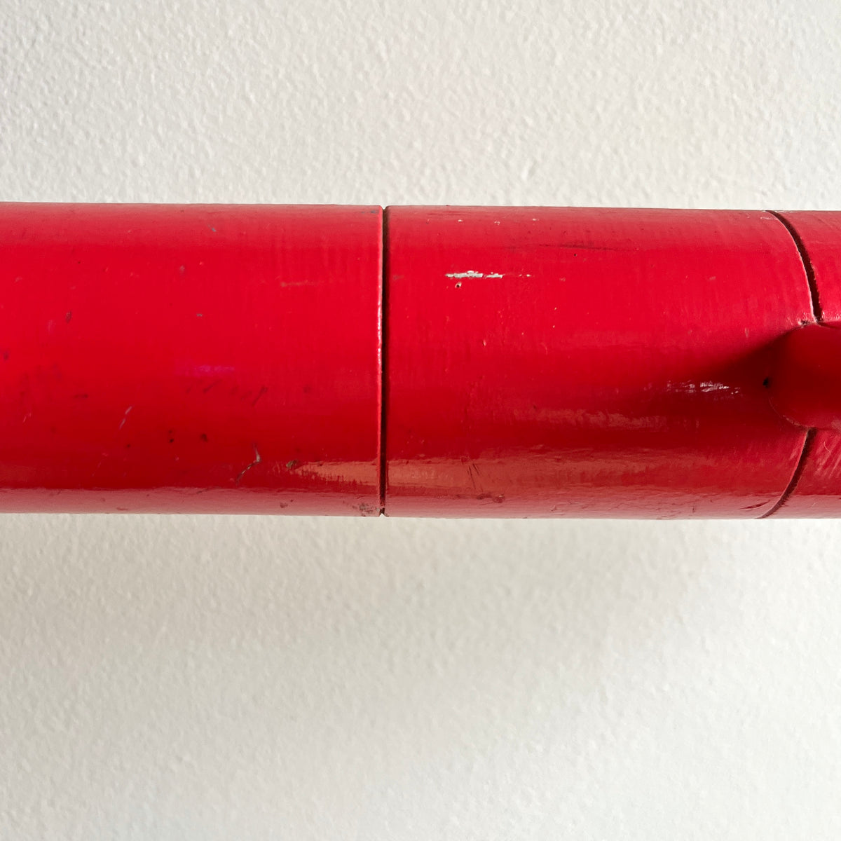 Vintage French Red Faux Bamboo Coat Rack