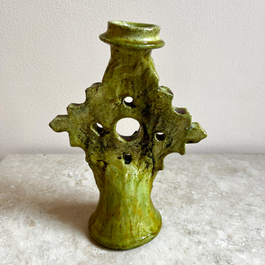 Moroccan Tamegroute Ceramic Candle Holder