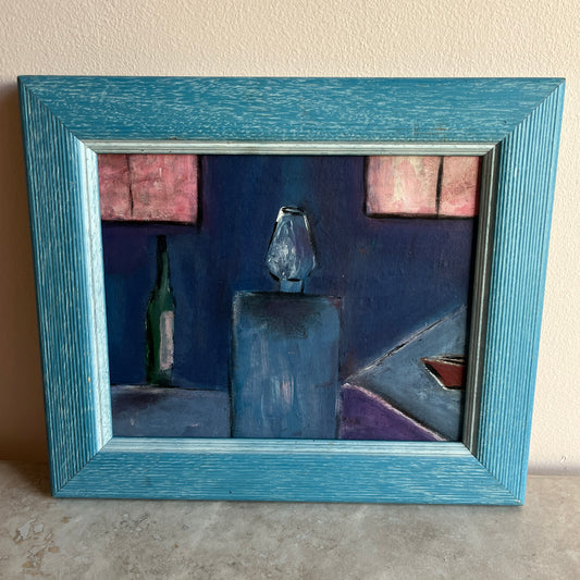 Vintage Still Life Modernist Oil Painting
