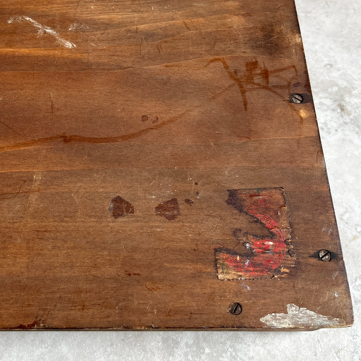 Vintage Wooden Swan Tray with Glass Top