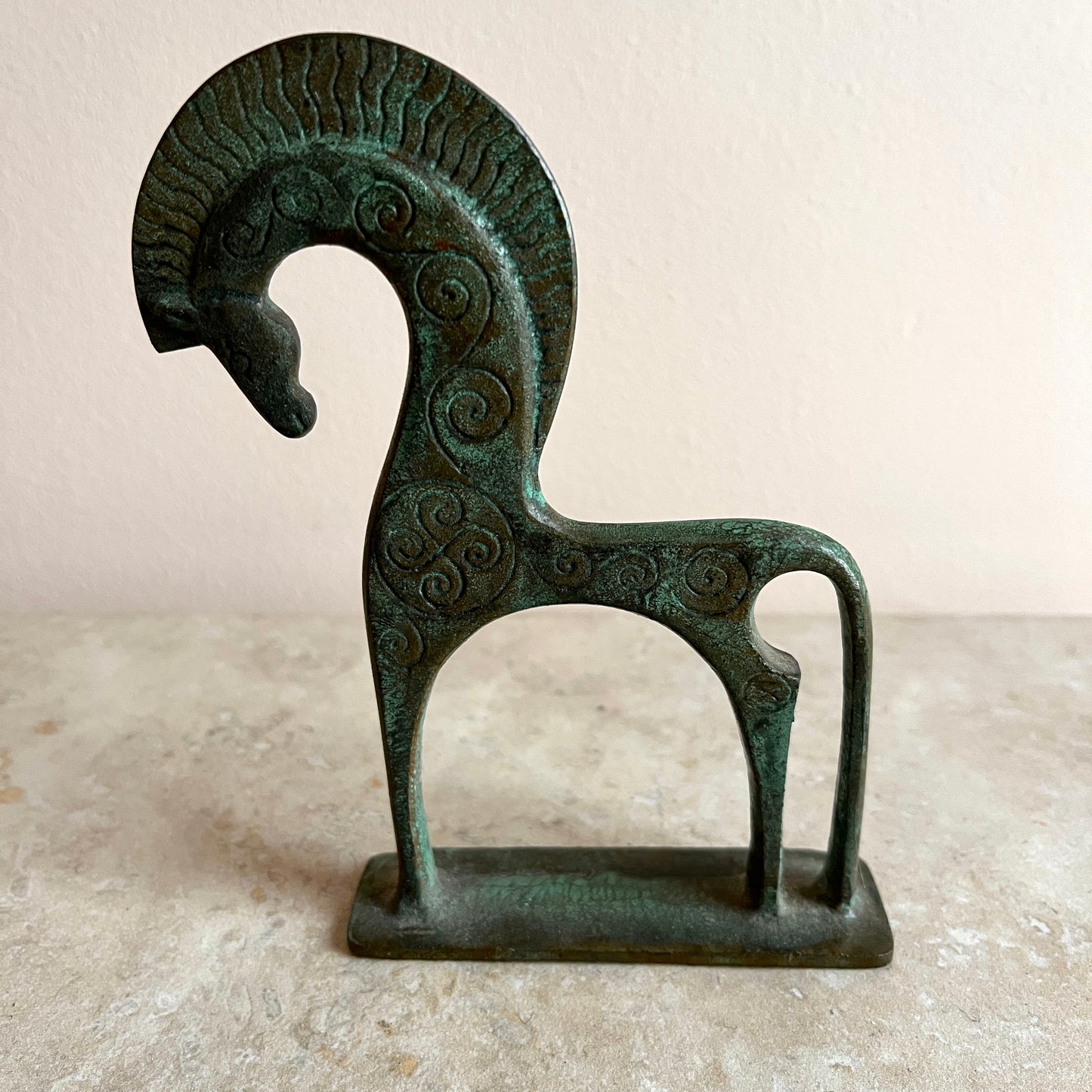 Vintage Greek-style Horse Figurine