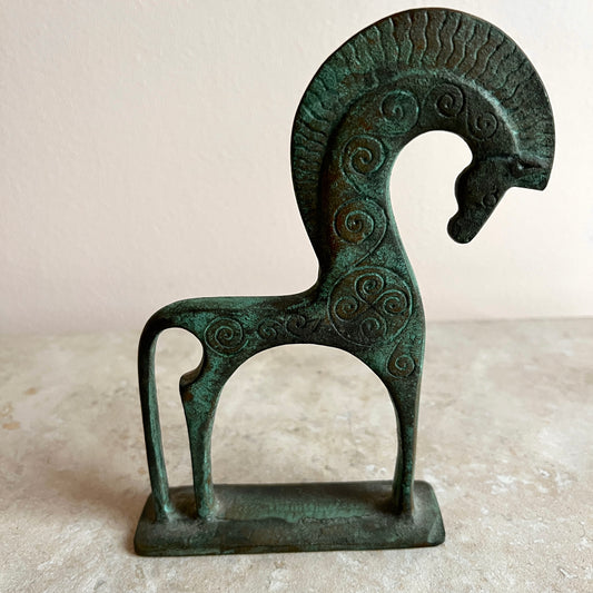 Vintage Greek-style Horse Figurine