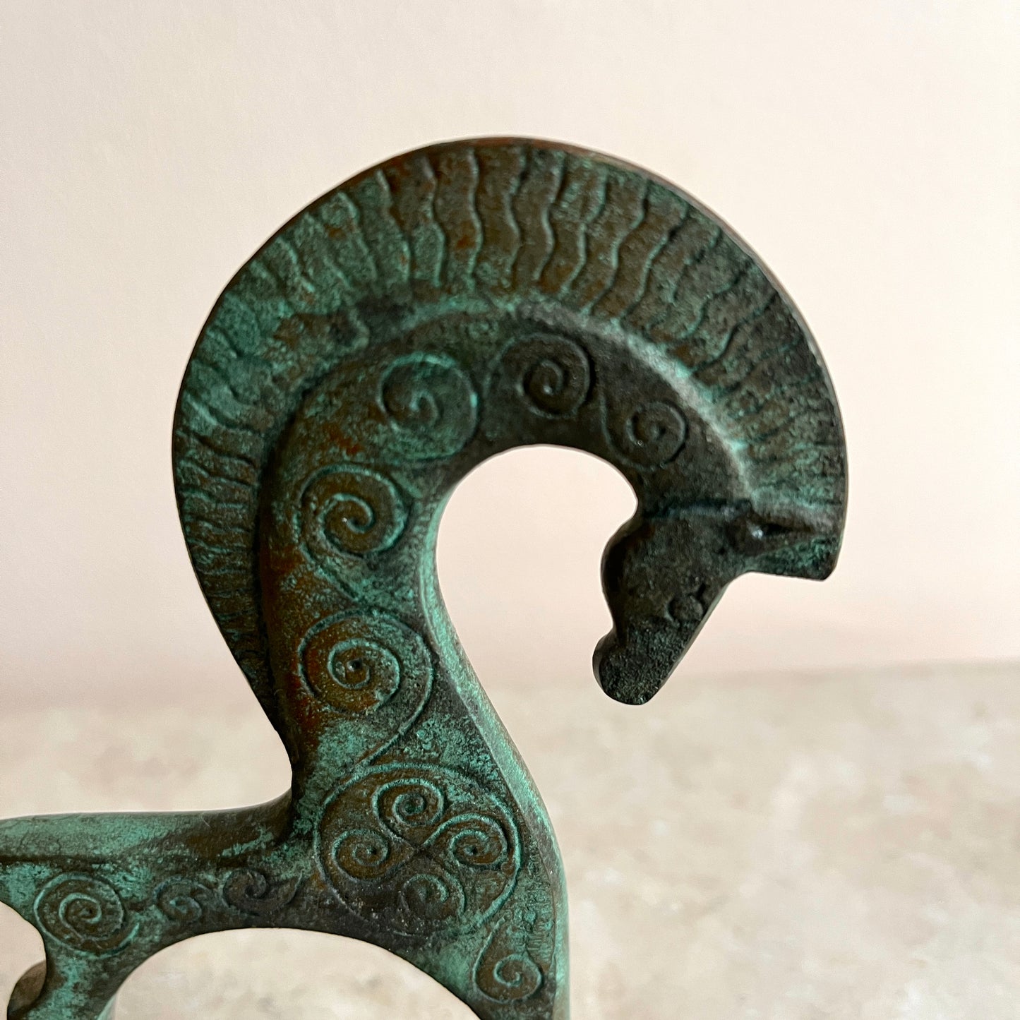 Vintage Greek-style Horse Figurine